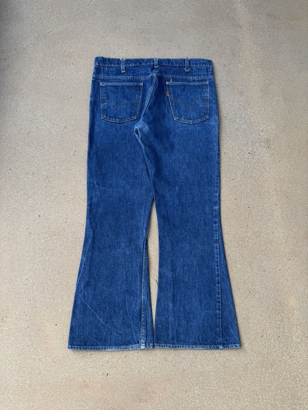 Levi's × Vintage Vtg 70’s Levi’s 646 Orange Tab Bellbottom Flare Jeans 36x29 Size US 36 / EU 52 - 2 Thumbnail