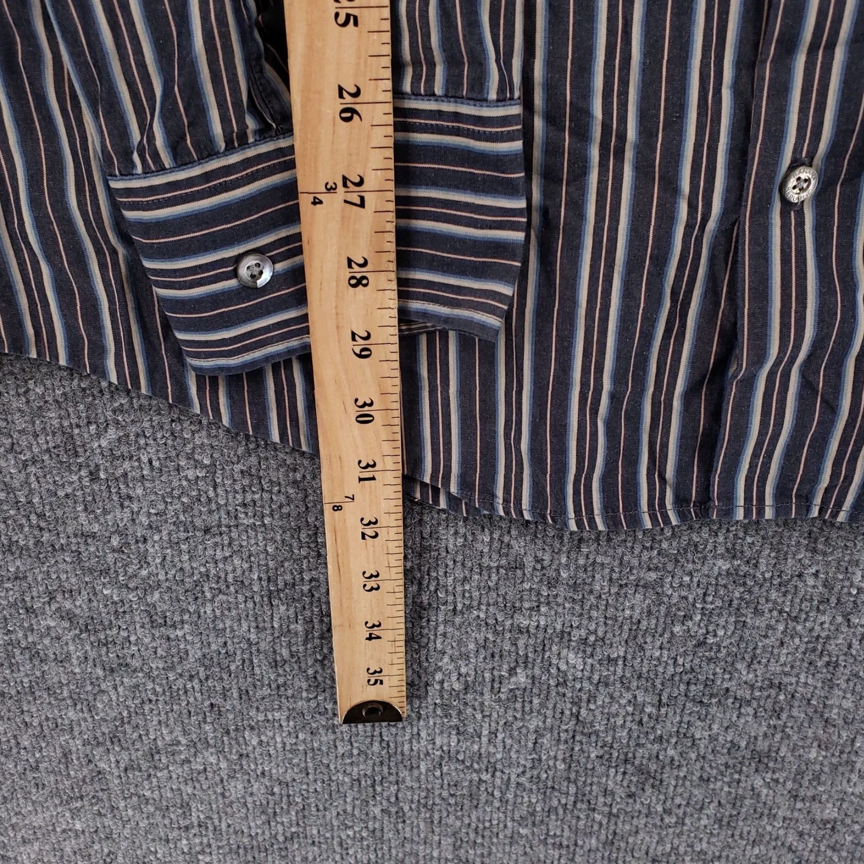 Banana Republic Banana Republic Shirt Mens XL Button-Up Long Sleeve Blue Striped Collared Size US XL / EU 56 / 4 - 5 Thumbnail