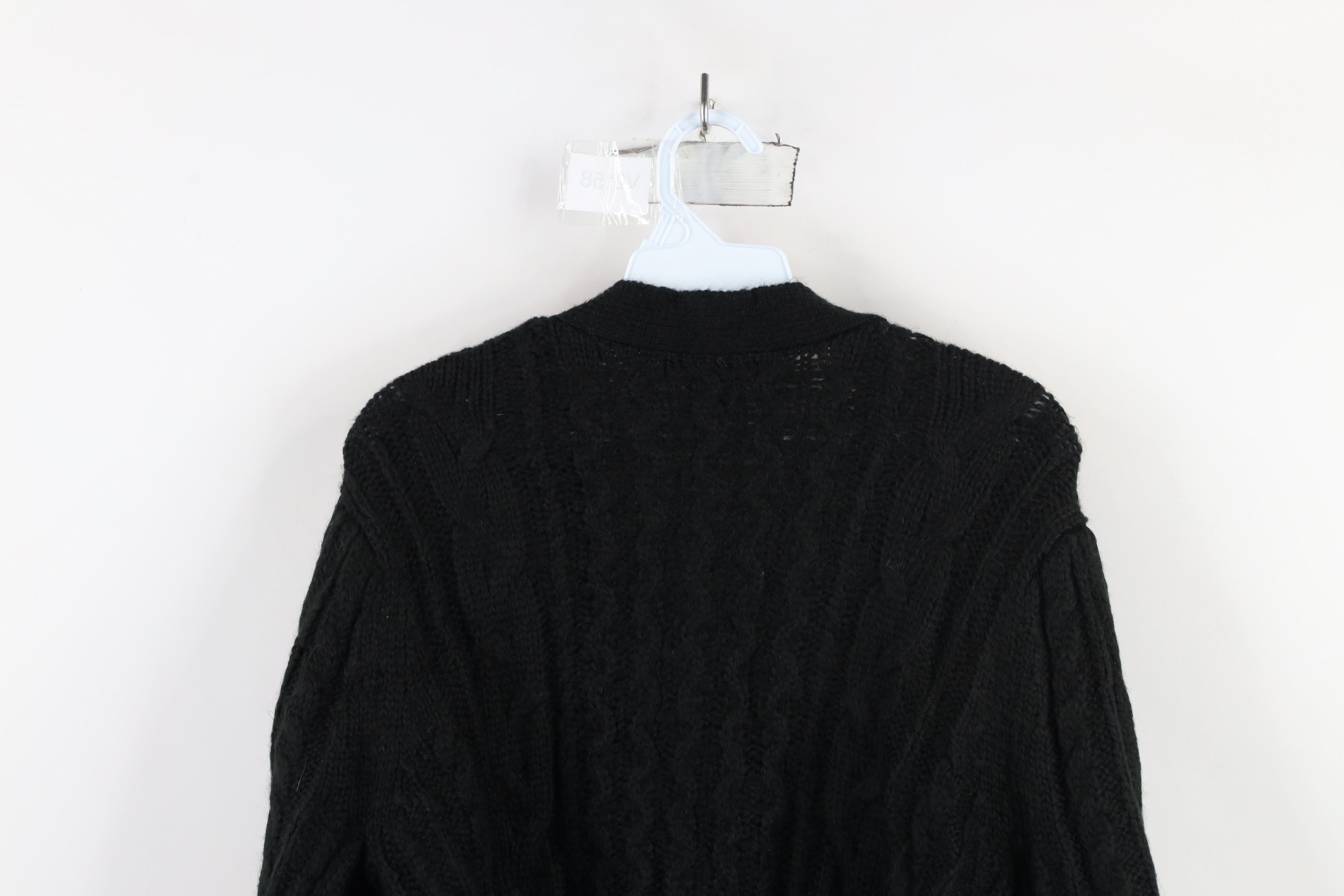 Vintage Deadstock Vintage 90s Streetwear Cable Knit Cardigan Sweater Size L / US 10 / IT 46 - 10 Thumbnail
