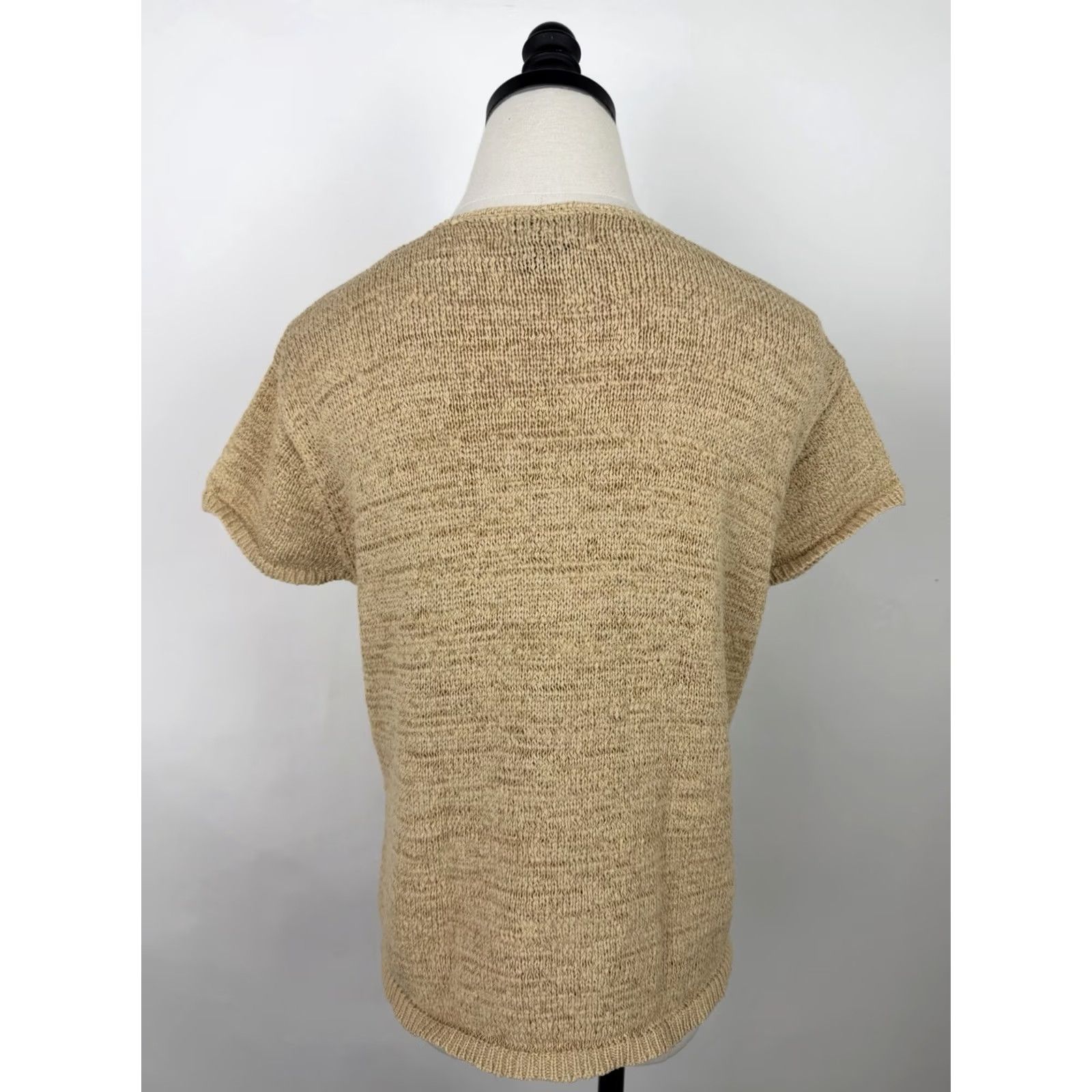 Vintage Vintage Finity Beige 90s Knit Top Sweater V-Neck Pullover Womens M Size M / US 6-8 / IT 42-44 - 7 Thumbnail