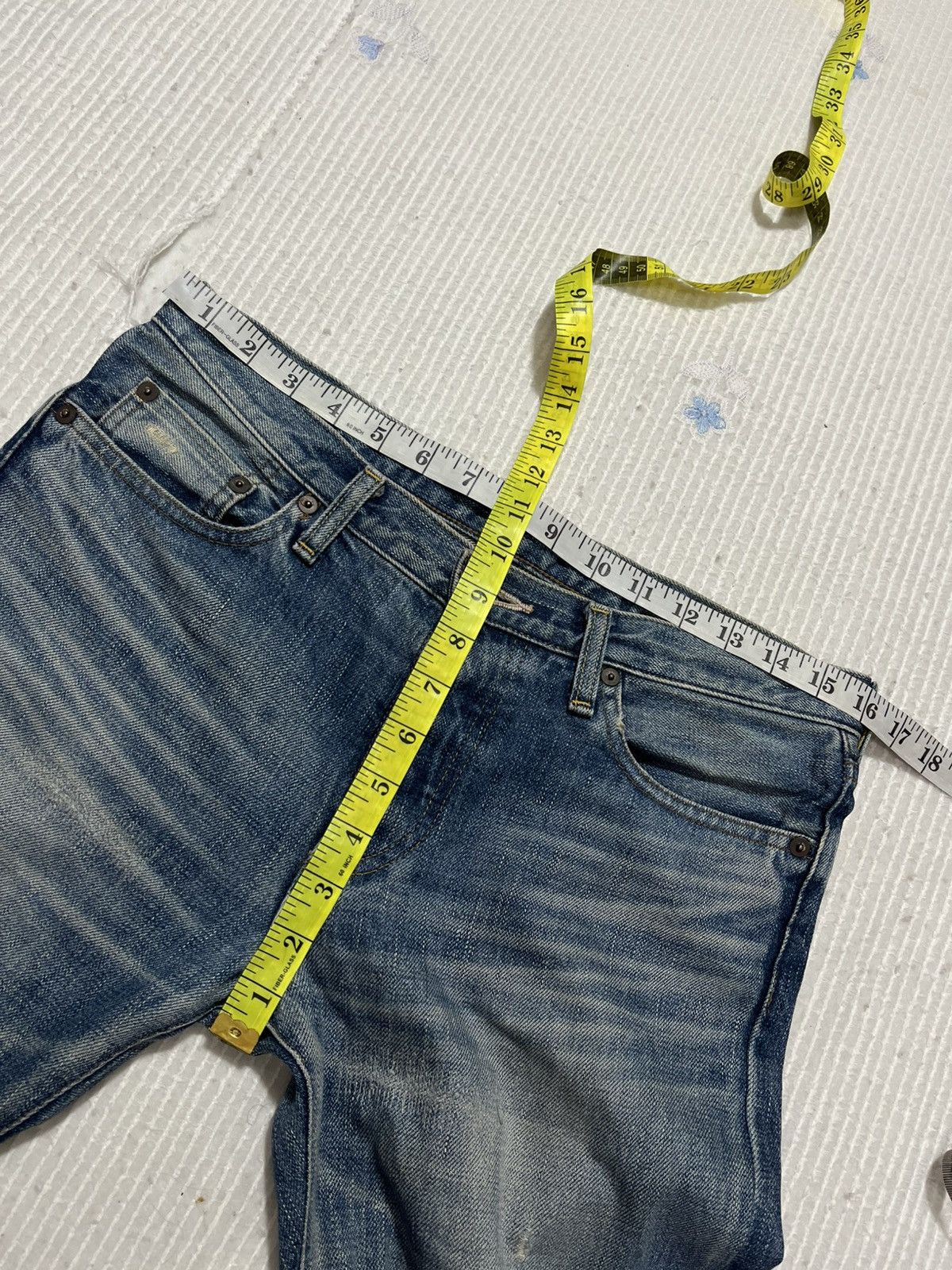 Designer × Japanese Brand GREEN JAPANESE BRAND DISTRESS SELVEDGE JEANS Size US 32 / EU 48 - 10 Thumbnail
