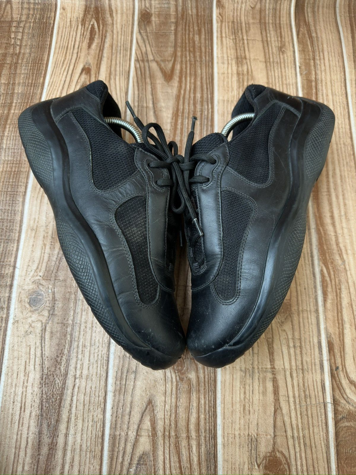 Prada Prada America's Cup Red Tab Leather Sneaks PS0906 Size US 7.5 / EU 40-41 - 4 Thumbnail