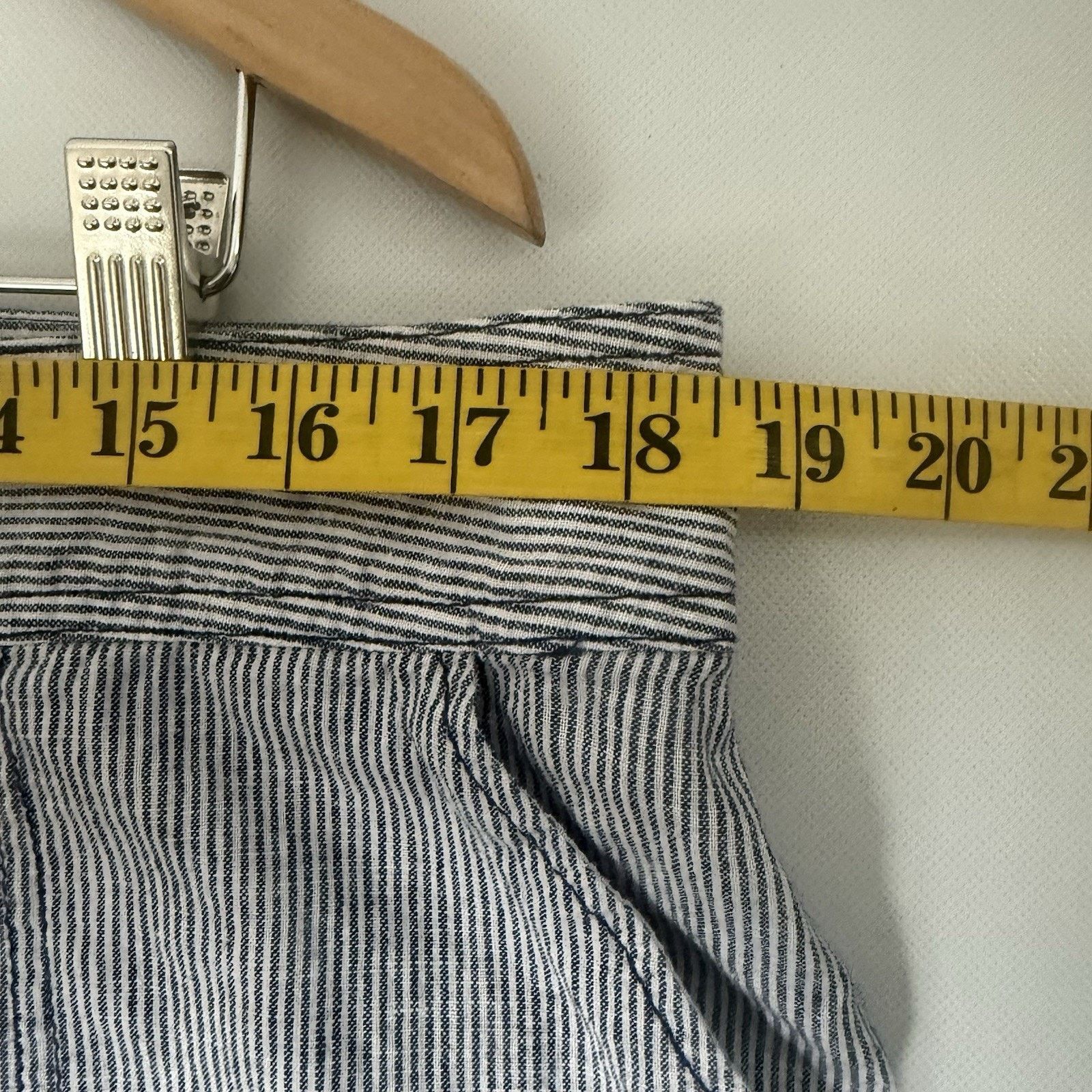 Other Rafaella Linen Pants Blue Striped Ruched Nautical Beach Size 36" / US 14 / IT 50 - 6 Thumbnail