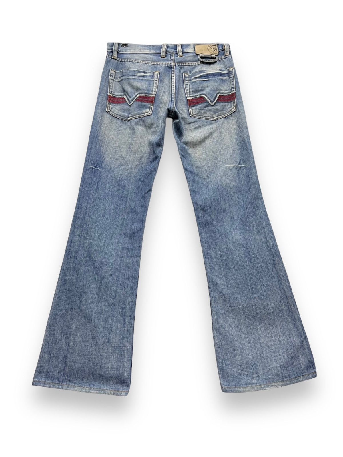 Diesel 🔥Vintage DIESEL PUNK ONLY THE BRAVE FLARE Light Wash Denim Size US 30 / EU 46 - 7 Thumbnail
