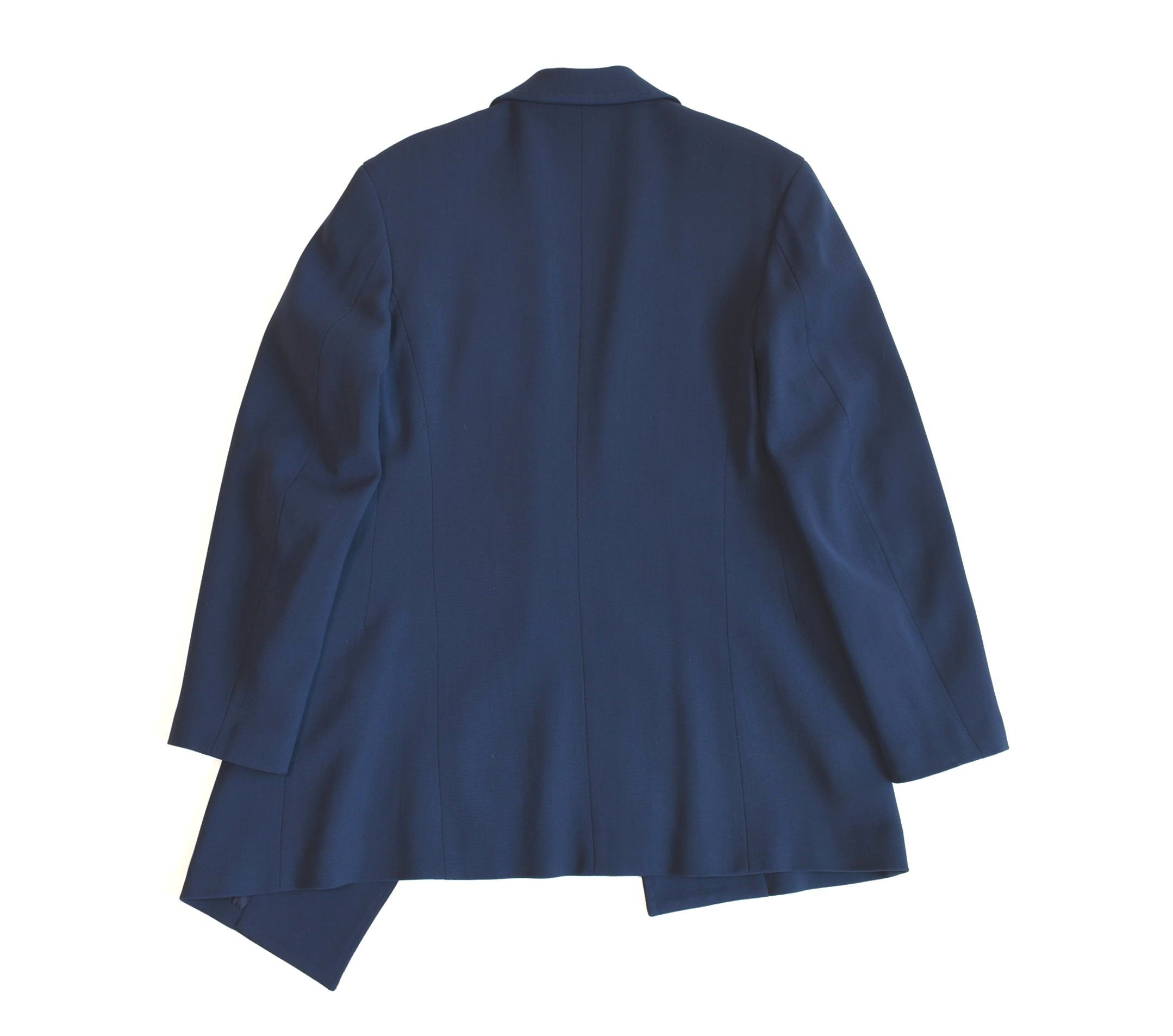 Y's Y's Yohji Yamamoto Asymmetric Stretch Blazer Navy Size US S / EU 44-46 / 1 - 9 Thumbnail