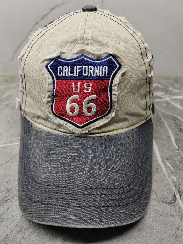 Japanese Brand Vintage Route 66 US California Distressed Style Trucker Hat Size ONE SIZE - 2 Thumbnail
