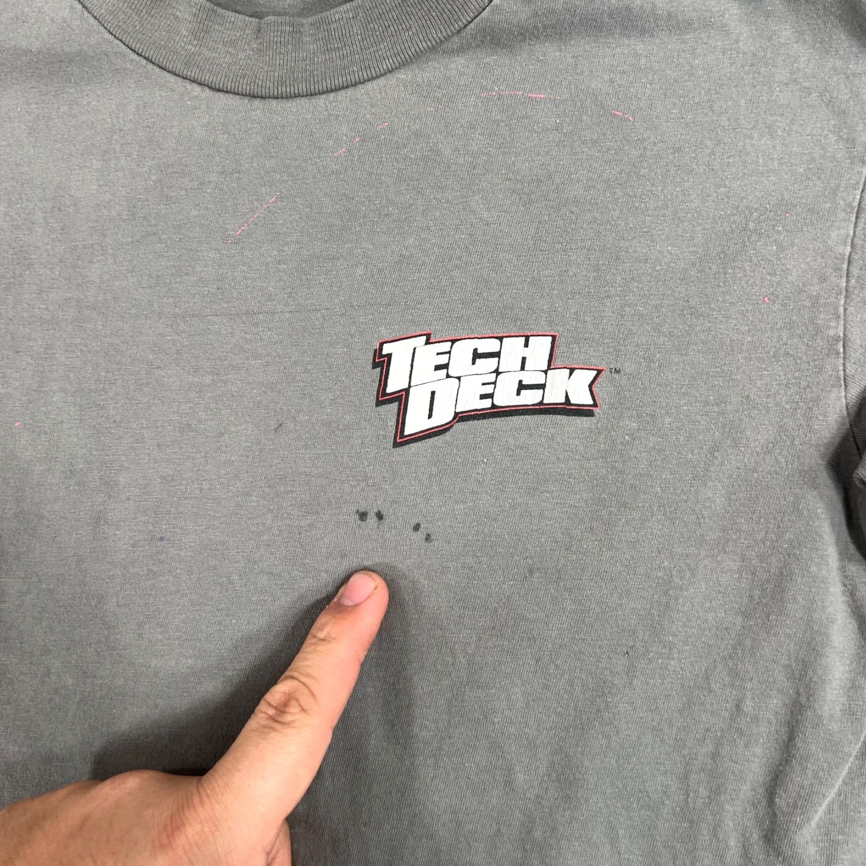 Vintage VINTAGE Tech Deck Long Sleeve T-Shirt Mens XS Gray Graphic Print 90s Skater Grunge Size US XS / EU 42 / 0 - 3 Thumbnail