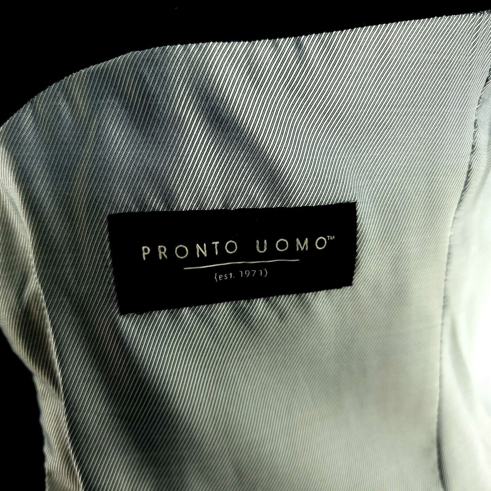 Pronto Uomo Pronto Uomo Wool Polyester Spandex 2 Button Suit Jacket 38R Size 38R - 7 Thumbnail