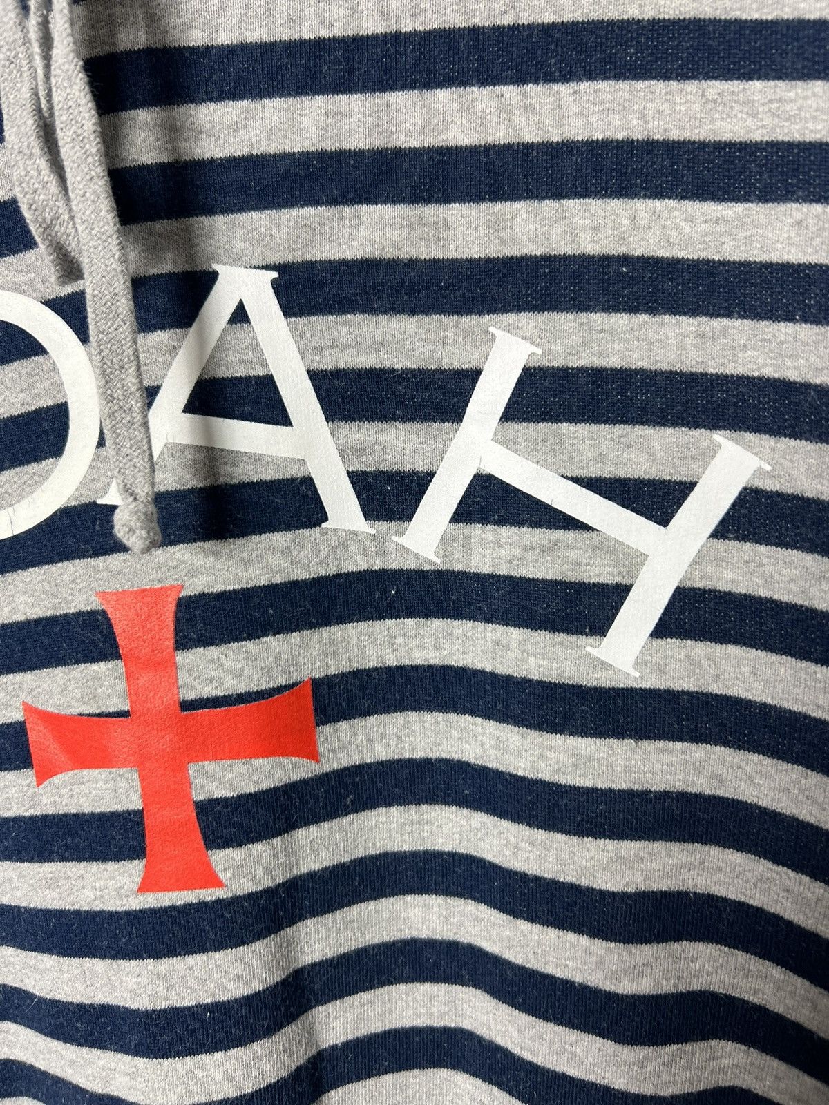 Noah Noah Logo Print Striped Fleece Cotton Hoodie Size US S / EU 44-46 / 1 - 8 Thumbnail