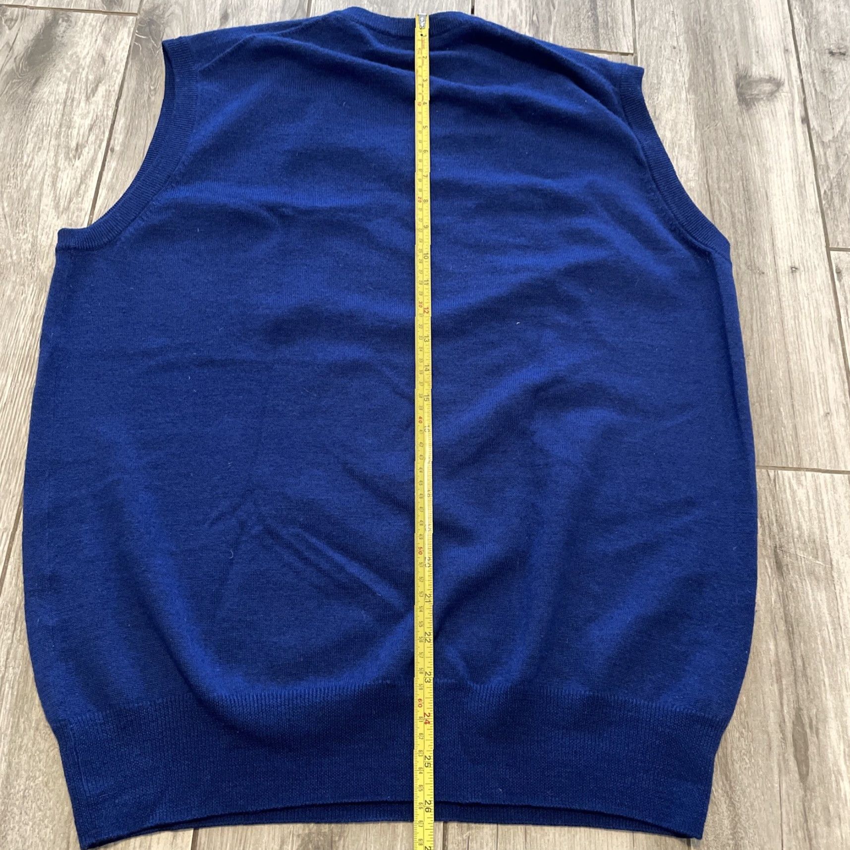 Peter Millar Peter Millar Sweater Vest Royal Blue V-Neck 100% Merino Wool Size M Golf Men Size US M / EU 48-50 / 2 - 8 Thumbnail