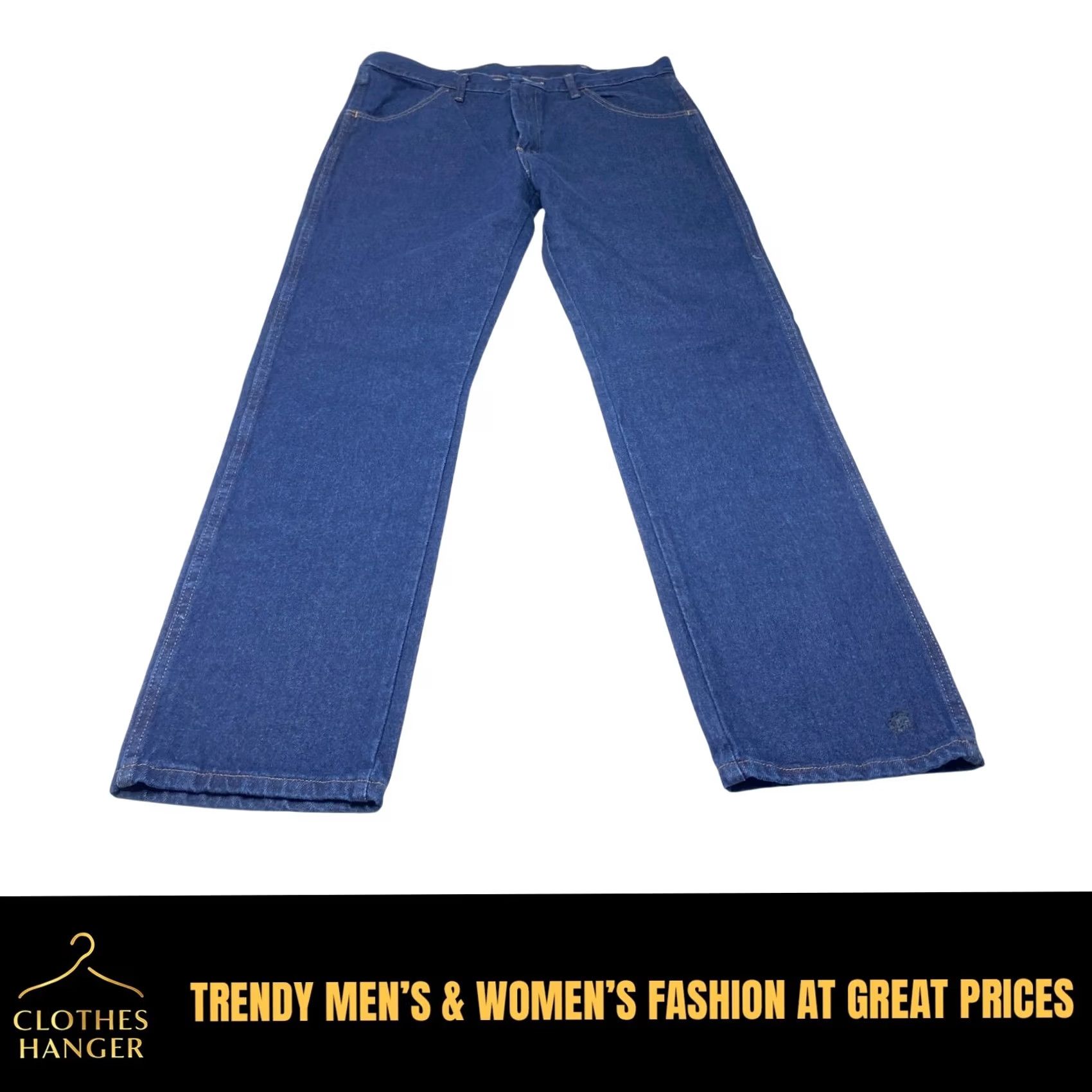 Wrangler Rustler Wrangler Jeans Men 36X34 Straight Reg Fit Heavyweight 87619PW DARK BLUE Size US 36 / EU 52 - 2 Thumbnail