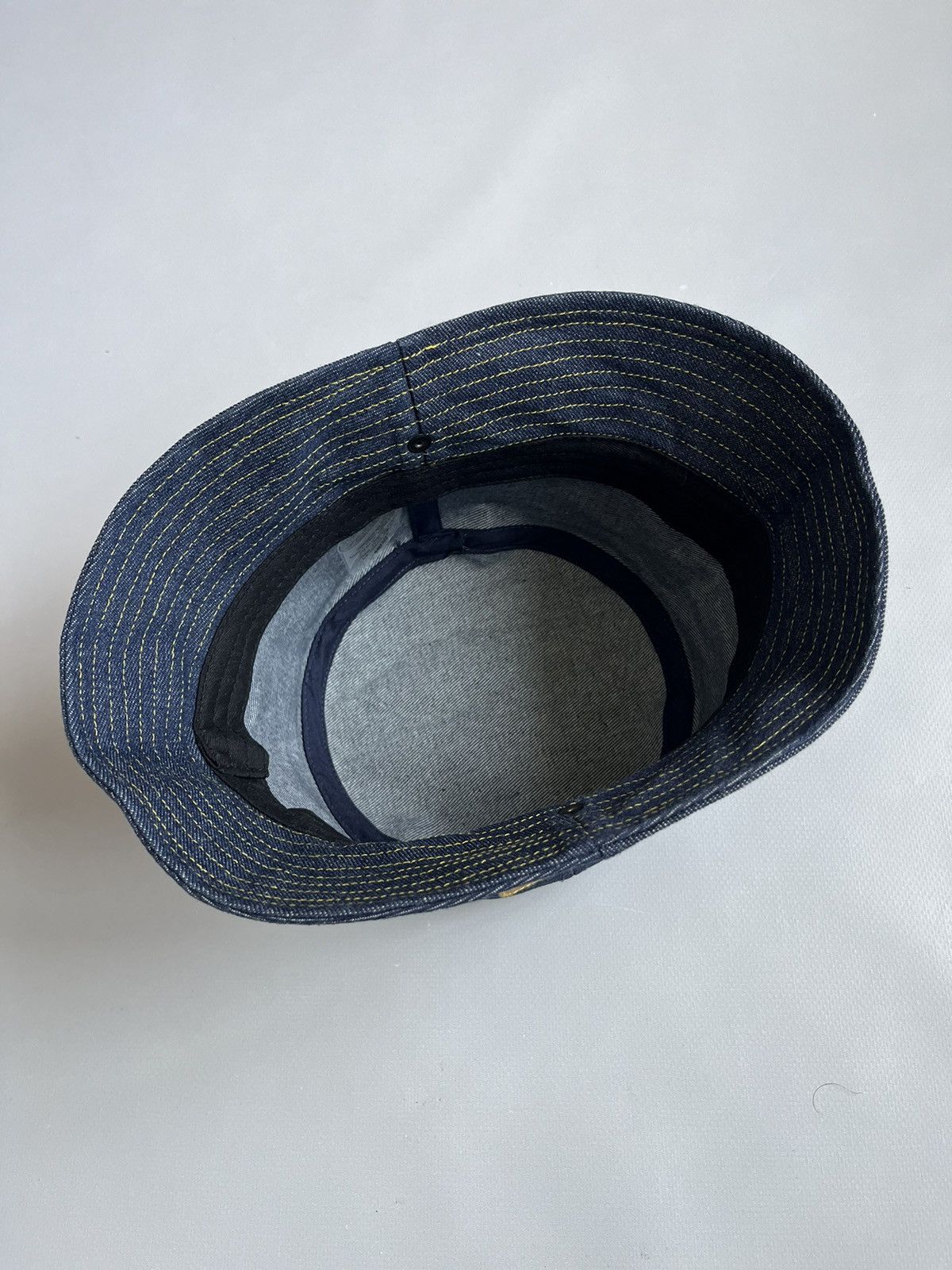 Jean Paul Gaultier Jean Paul Gaultier Pour Vous Blue Denim Bucket Hat Size ONE SIZE - 5 Thumbnail
