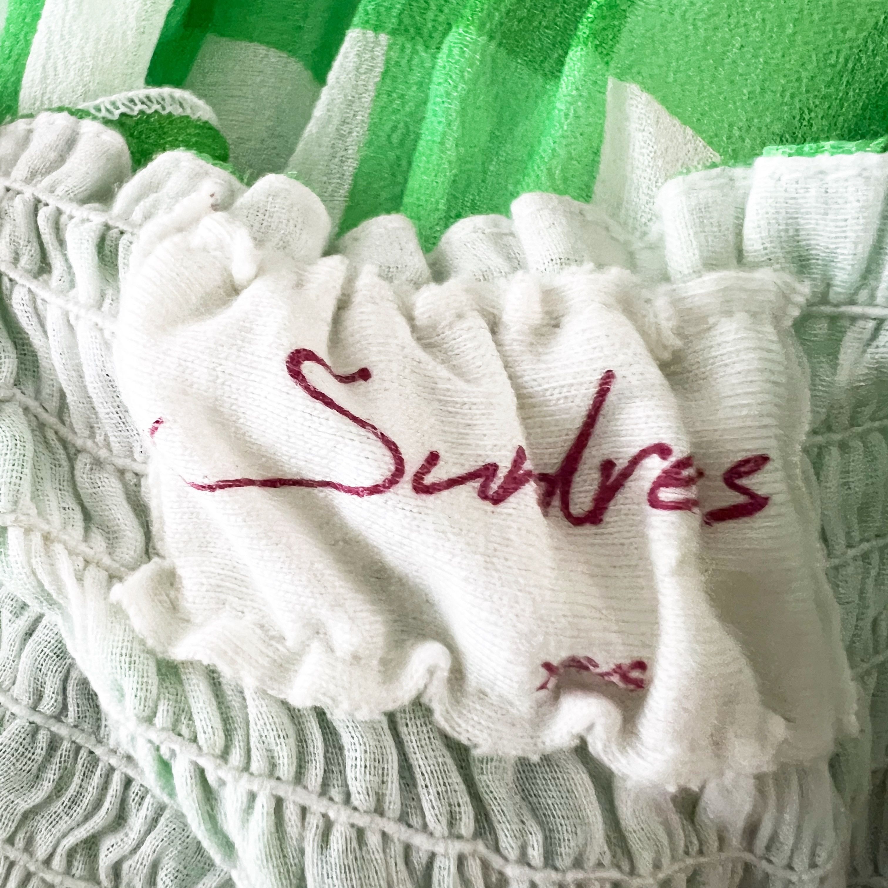 Other Sundress Berenice Chiffon Green White Size S / US 4 / IT 40 - 2 Thumbnail