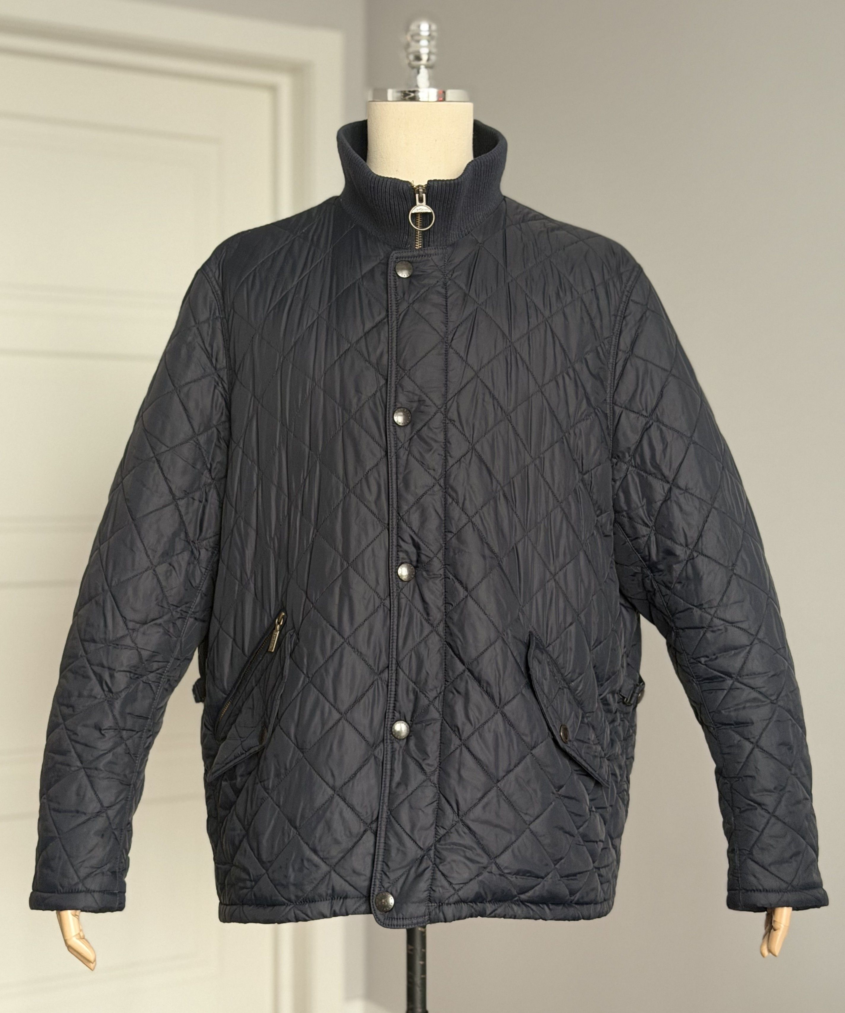 Barbour BARBOUR Chelsea Rib Neck Mens Quilted Jacket Size XXL Navy Size US XXL / EU 58 / 5 - 20 Thumbnail