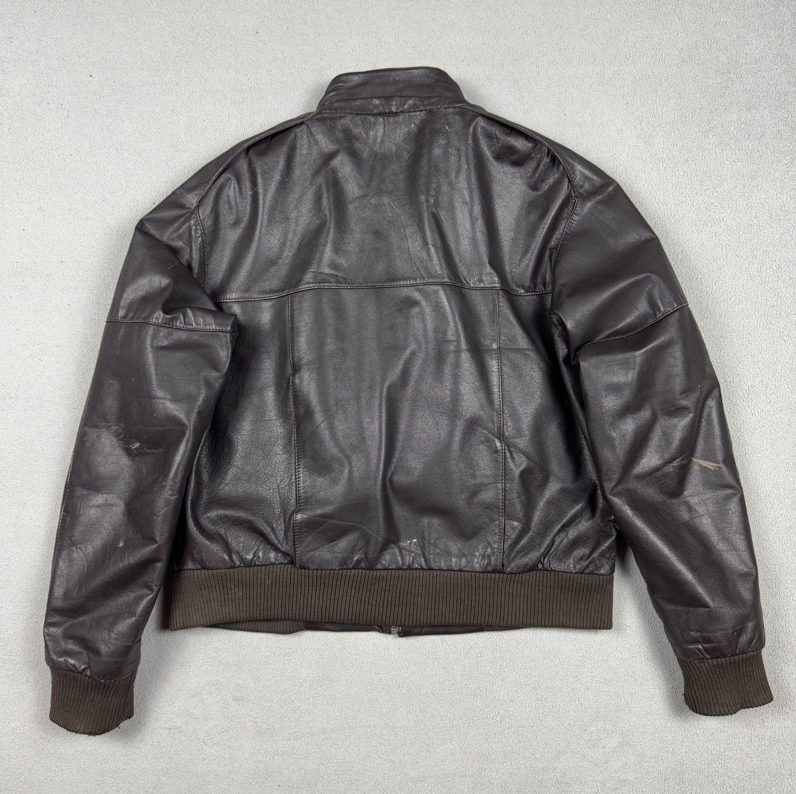 Vintage Vintage Leather Bomber Jacket Brown Sherpa Lined Quilted L Size US L / EU 52-54 / 3 - 5 Thumbnail