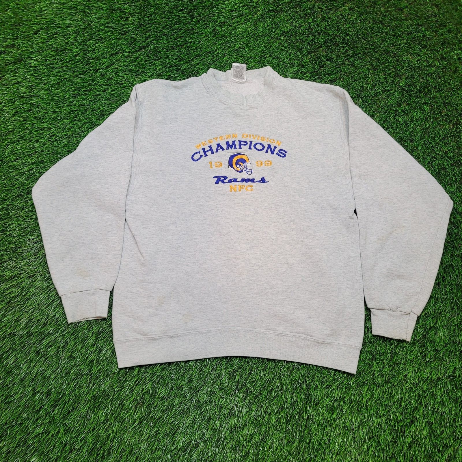 Fruit Of The Loom VTG 90s St Louis Rams NFC Champions Sweatshirt M Cropped Size US M / EU 48-50 / 2 - 1 Thumbnail