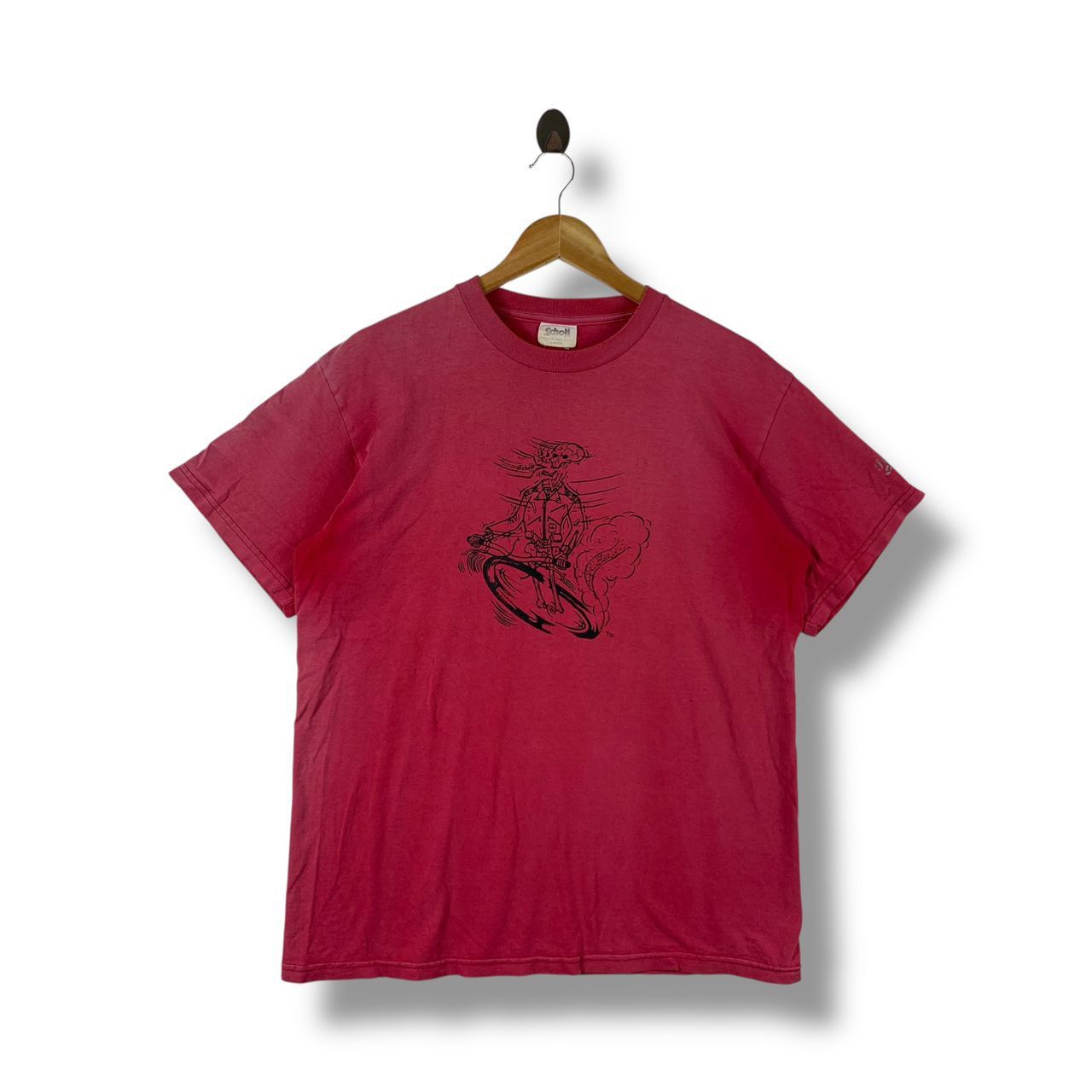 Japanese Brand × Schott Vintage distressed SCHOTT PERFECTO spellout tee Size US L / EU 52-54 / 3 - 1 Thumbnail