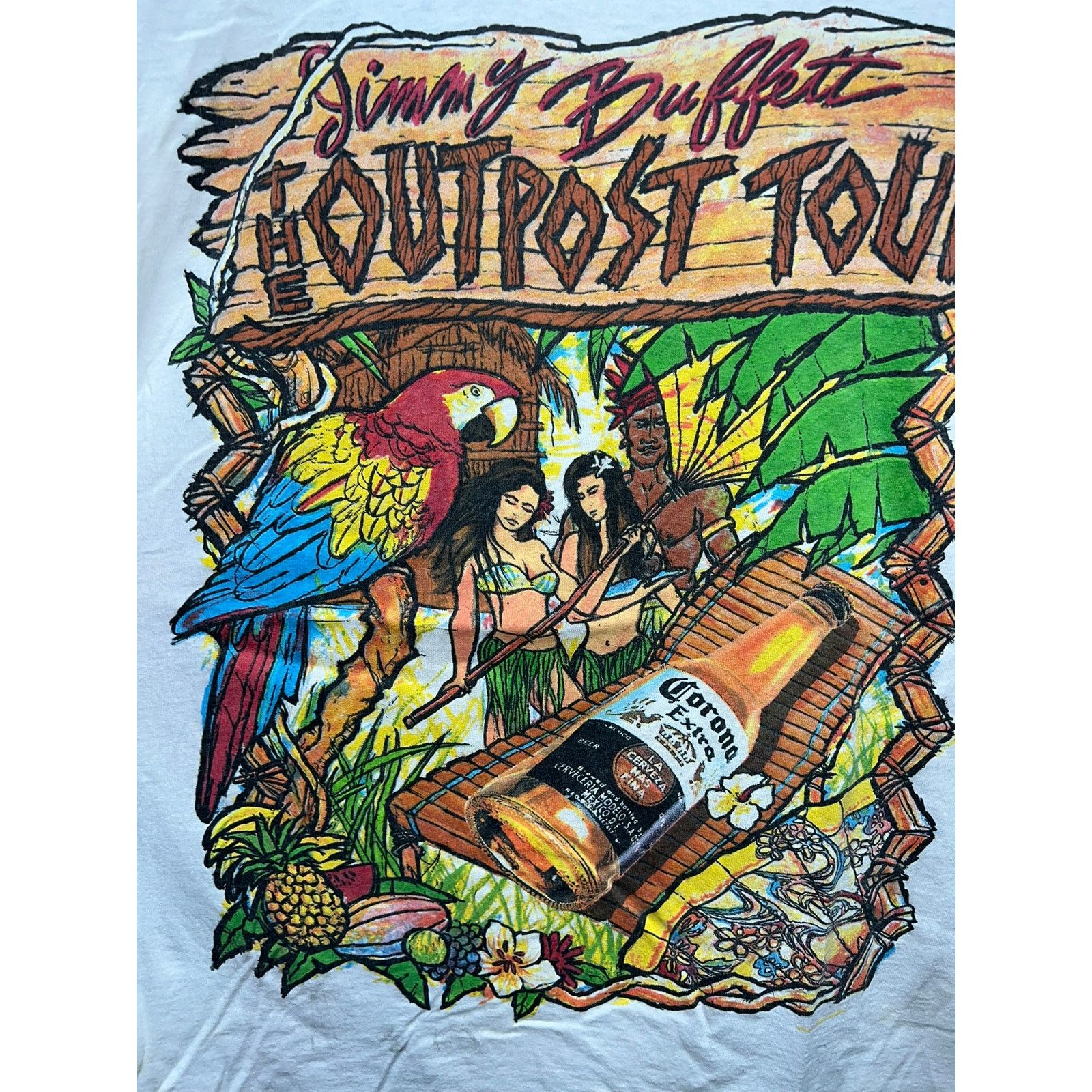 Hanes Vintage Jimmy Buffet The Outpost Tour Shirt Concert 90s VTG Size US L / EU 52-54 / 3 - 2 Thumbnail