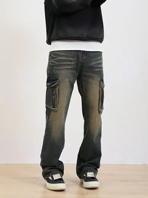 VIBE y2k washed faded grunge utility cargo pants Size US 32 / EU 48 - 2 Thumbnail