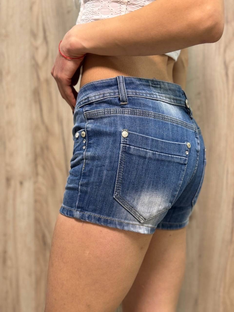 If Six Was Nine VTG Women’s Mini Denim Shorts Monday Size 40 Pinky Size 27" / US 4 / IT 40 - 4 Thumbnail