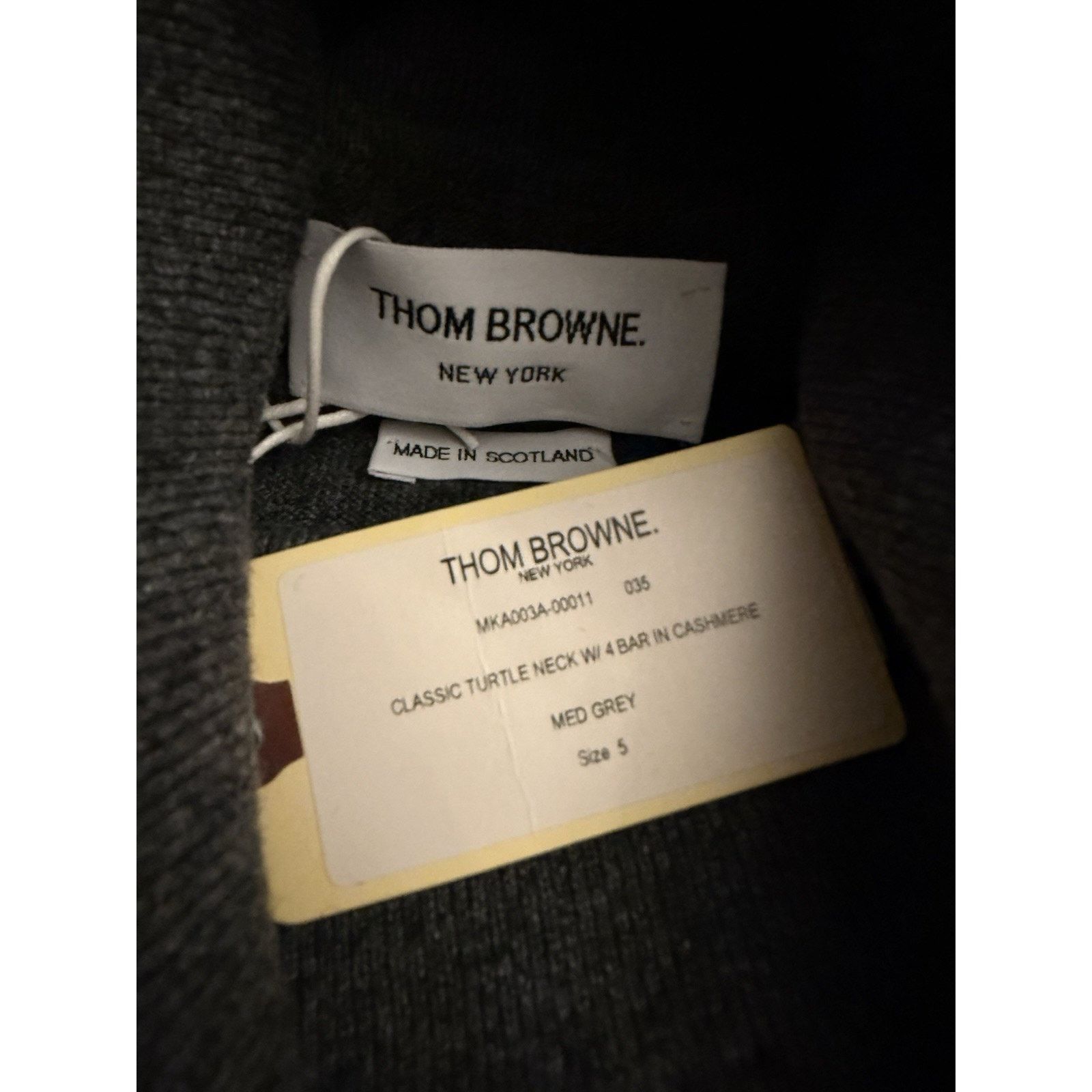 Thom Browne NWT $1700 Thom Browne Cashmere Turtleneck Made in Scotland. Size US XXL / EU 58 / 5 - 8 Thumbnail