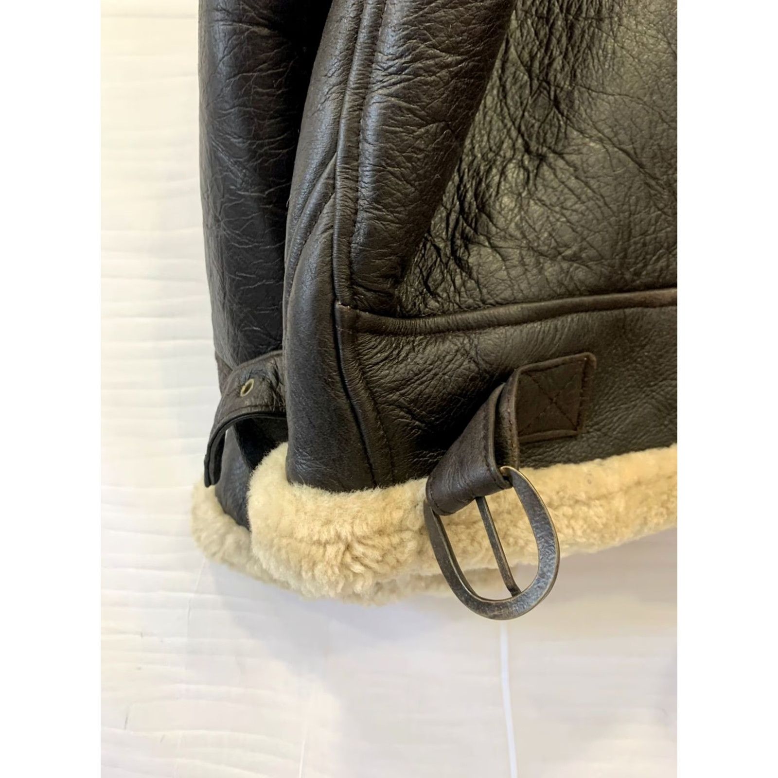Vintage VINTAGE David Moore Classic Shearling Leather Jacket Bomber Men 3XL Brown Aviator/B3 Bomber Jacket Mens 3XL Brown Shearling Leather Jacket Size US XXL / EU 58 / 5 - 5 Thumbnail