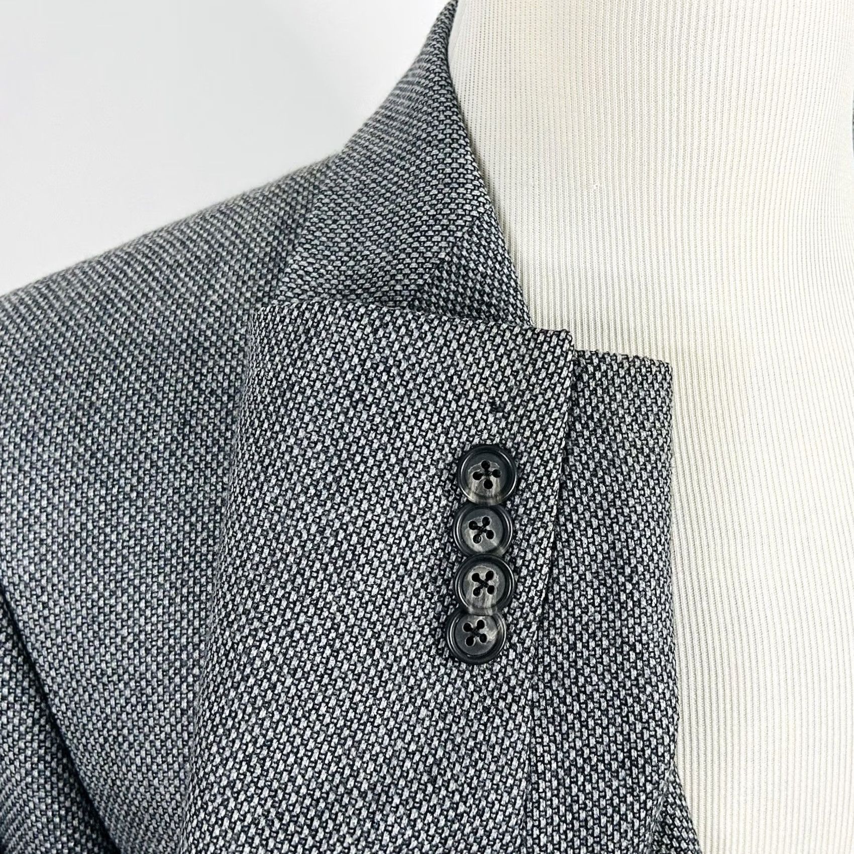 Joseph Abboud Joseph Abboud Sport Coat 42R Wool Silk Gray Knit Two-Button Lined Double-Vented Jacket Mens Regular Size US XS / EU 42 / 0 - 5 Thumbnail