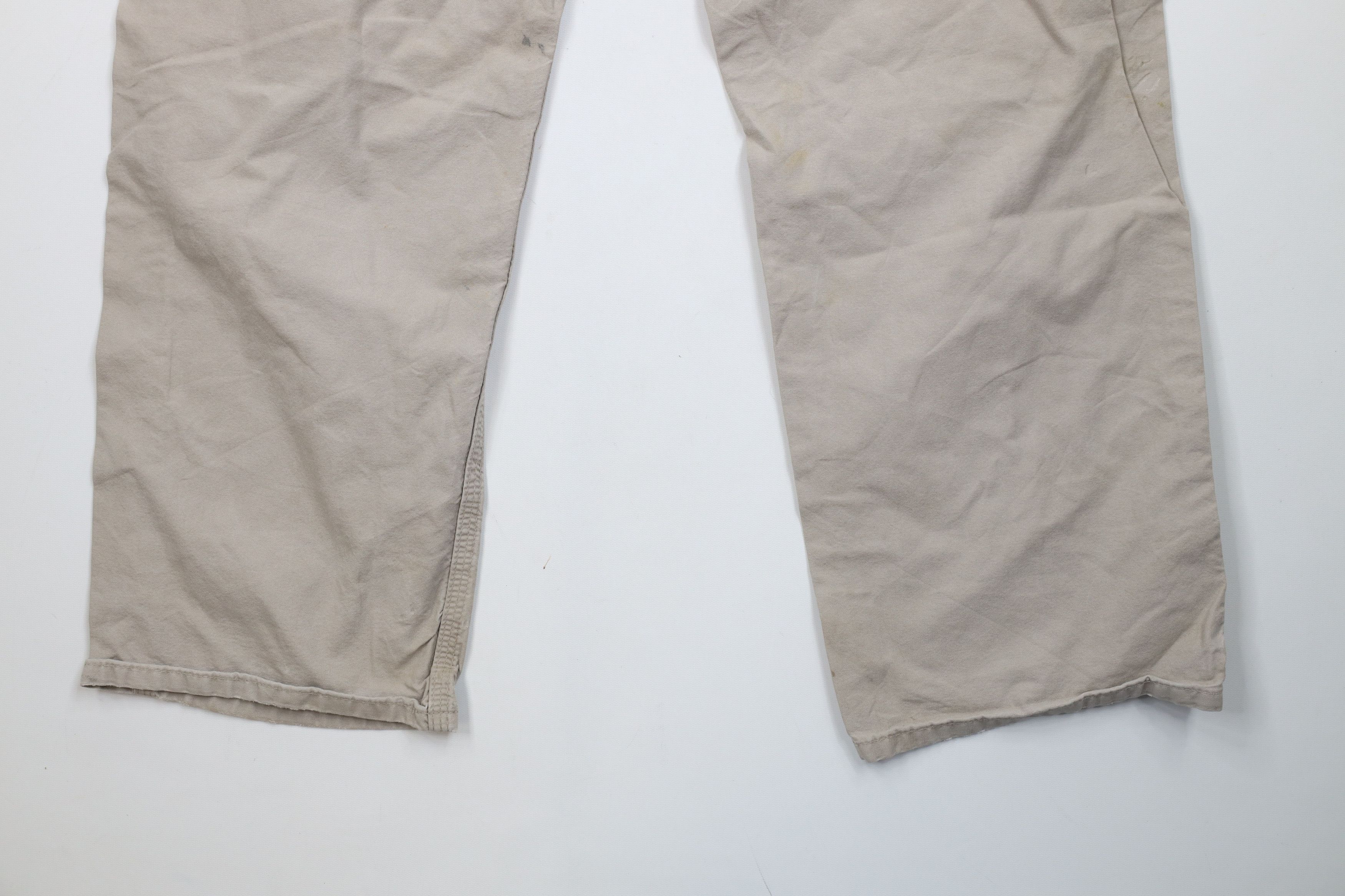 Carhartt Vintage Y2K Carhartt Loose Fit Wide Leg Dungaree Pants Beige Size US 36 / EU 52 - 13 Thumbnail