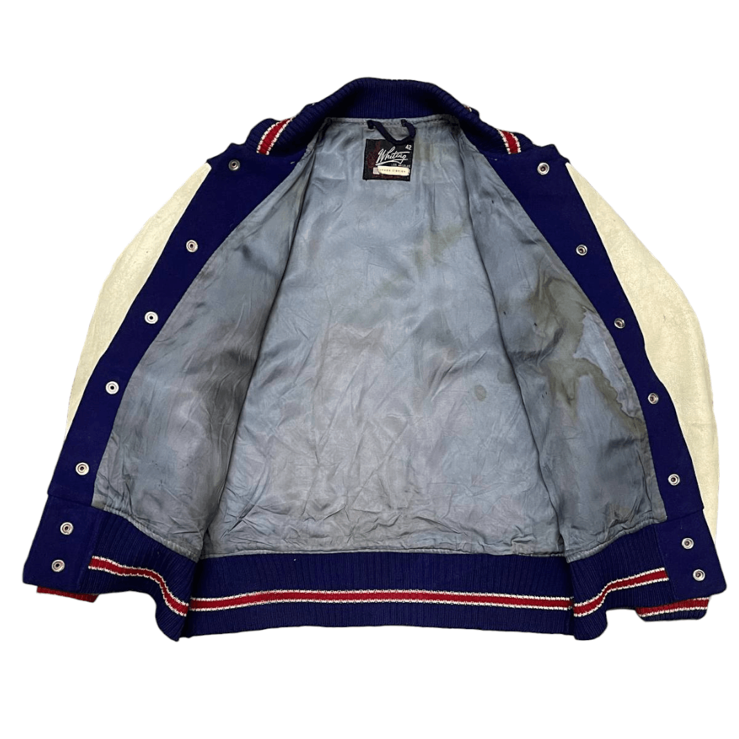 Japanese Brand Vintage 60's Blue Letterman HL Whiting Varsity Jacket Size US M / EU 48-50 / 2 - 8 Thumbnail