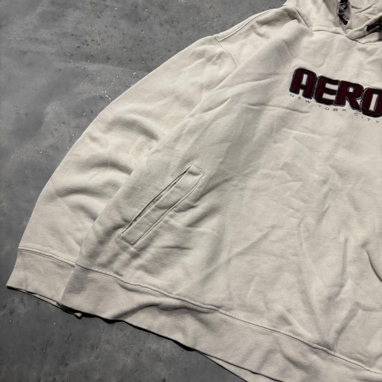 Aeropostale × Vintage Crazy Vintage Y2K/2000s Cream Aeropostale Aero Spellout Streetwear Skater Style Hoodie! Size US XL / EU 56 / 4 - 3 Thumbnail
