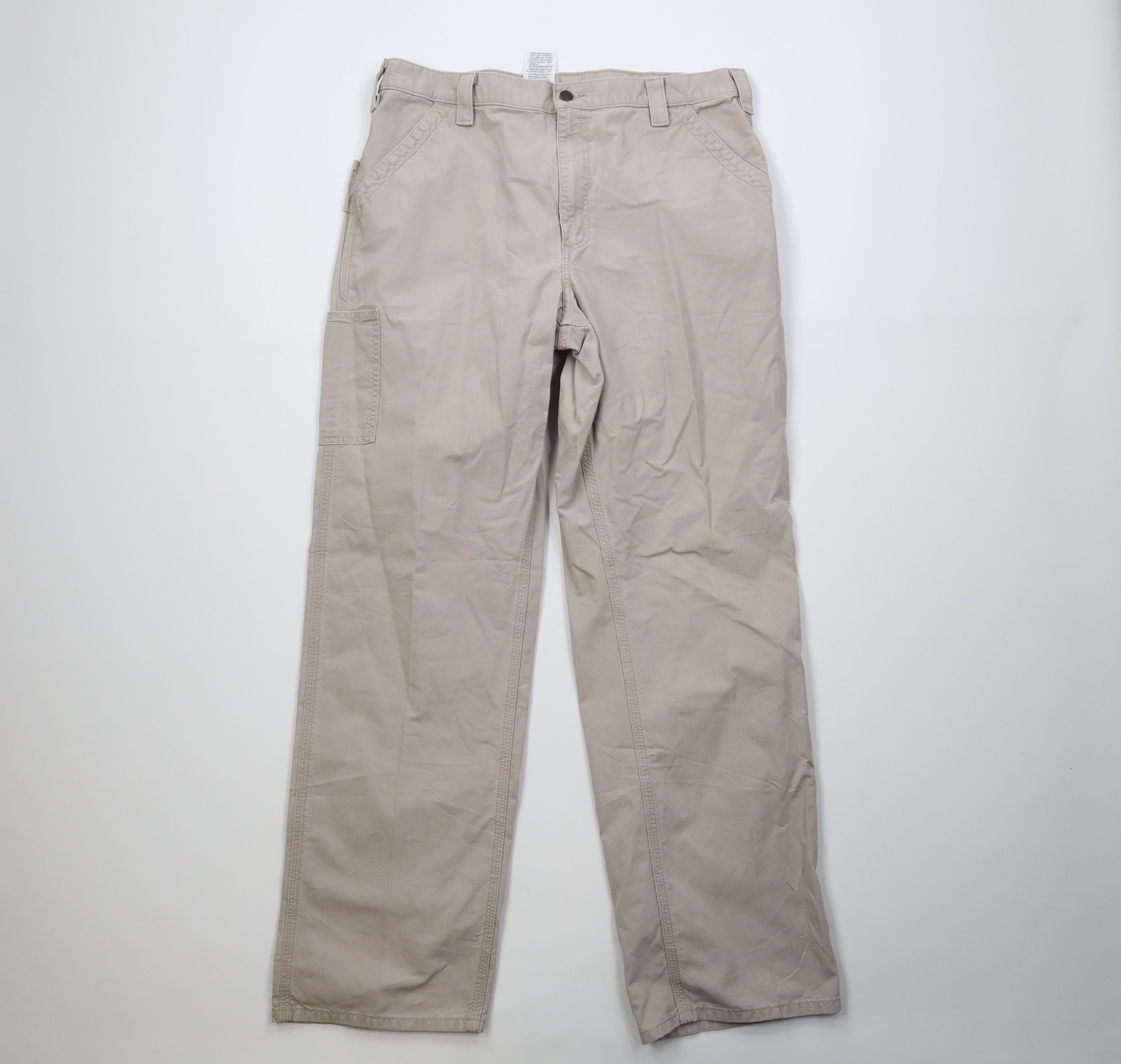 Carhartt Vintage Y2K Carhartt Wide Leg Dungaree Pants Tan Khaki Size US 38 / EU 54 - 1 Thumbnail