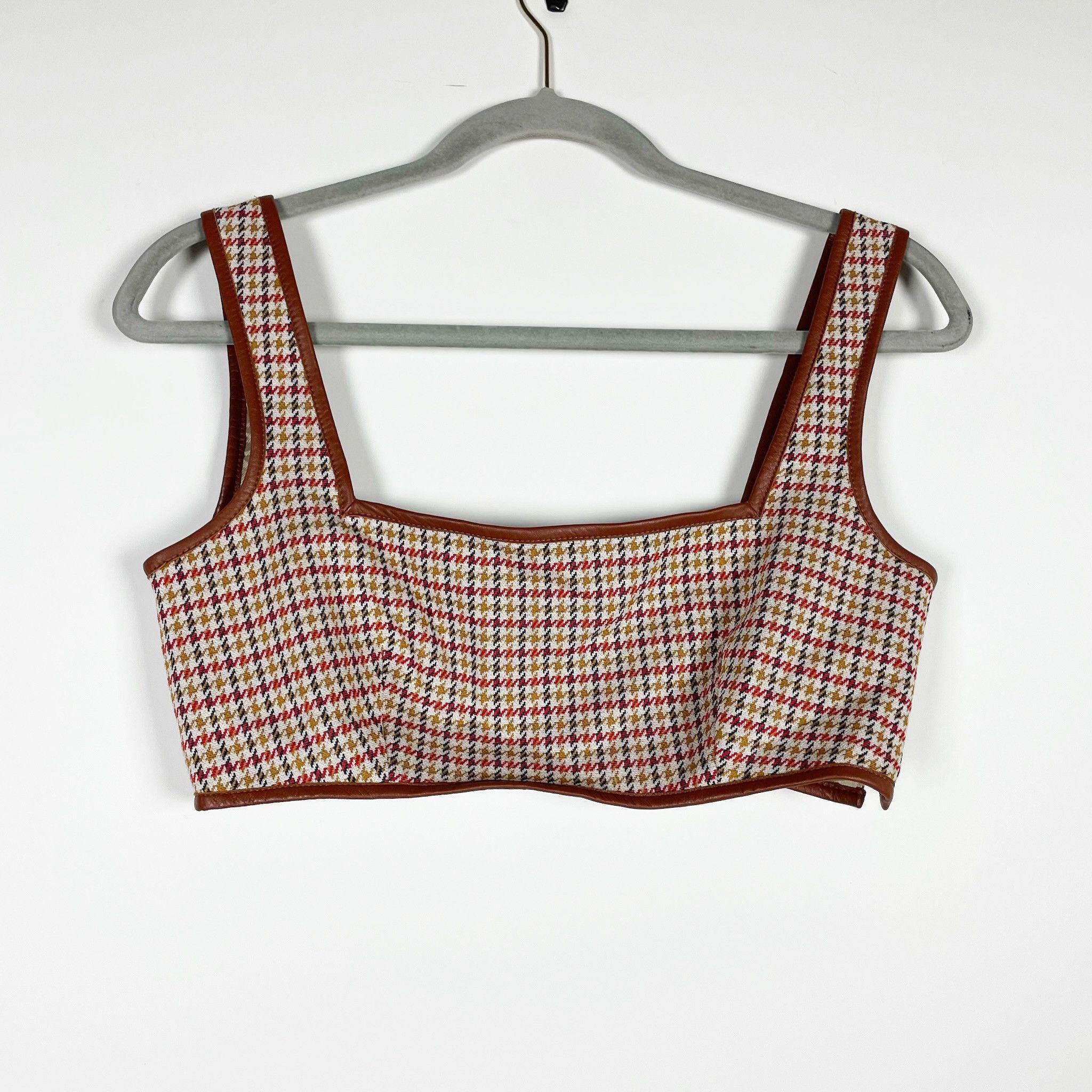 Rosetta Getty Rosetta Getty Houndstooth Woven Pattern Leather Size S / US 4 / IT 40 - 1 Thumbnail
