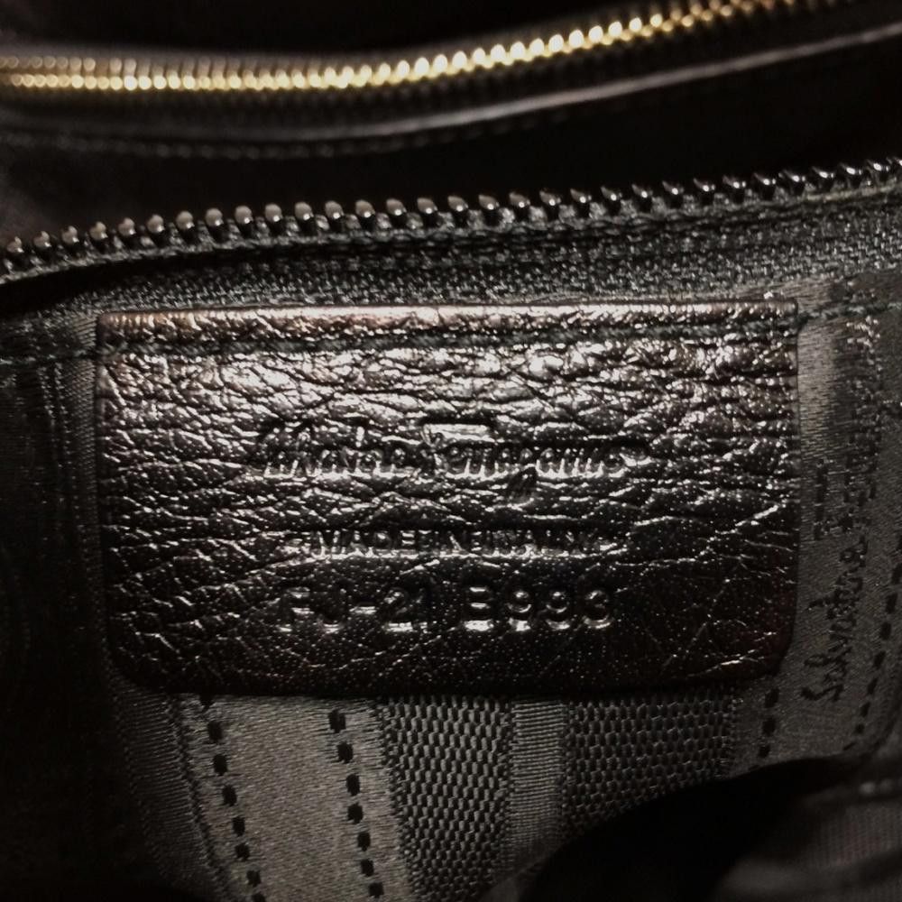 Salvatore Ferragamo Salvatore Ferragamo Betulla Black Leather Tote Bag Size ONE SIZE - 6 Thumbnail