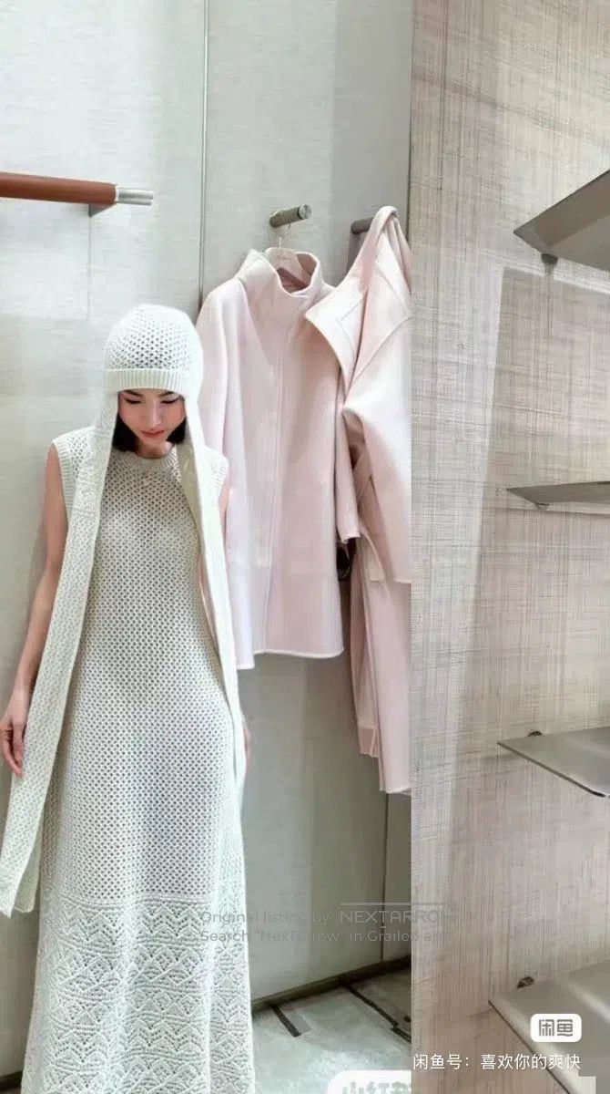 Loro Piana Loro Piana Long Crochet Knit Dress + Hat Size S / US 4 / IT 40 - 1 Thumbnail