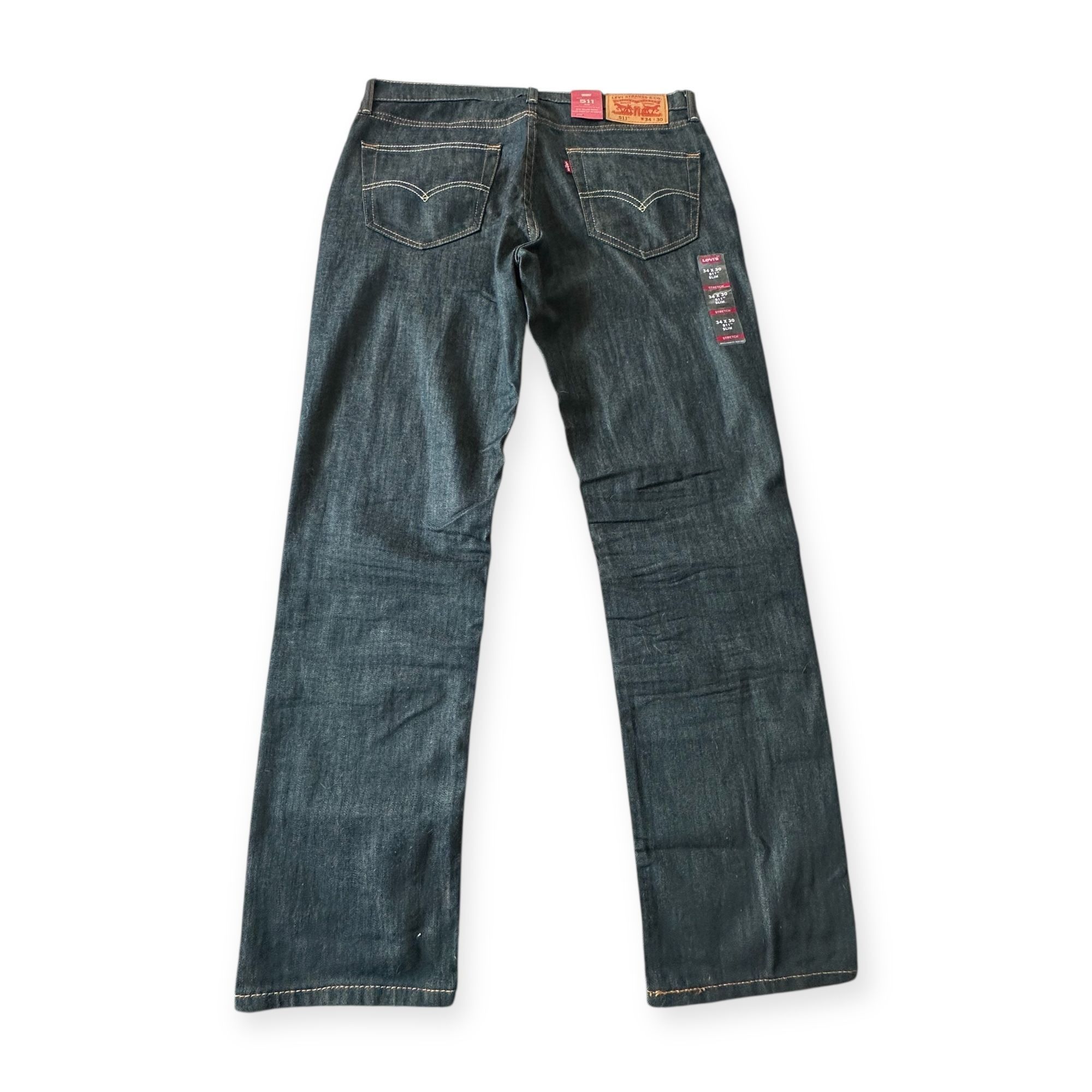 Levi's Levi’s 511 Slim Stretch Denim Jeans Dark Indigo Black W34 L3 Size US 34 / EU 50 - 9 Thumbnail