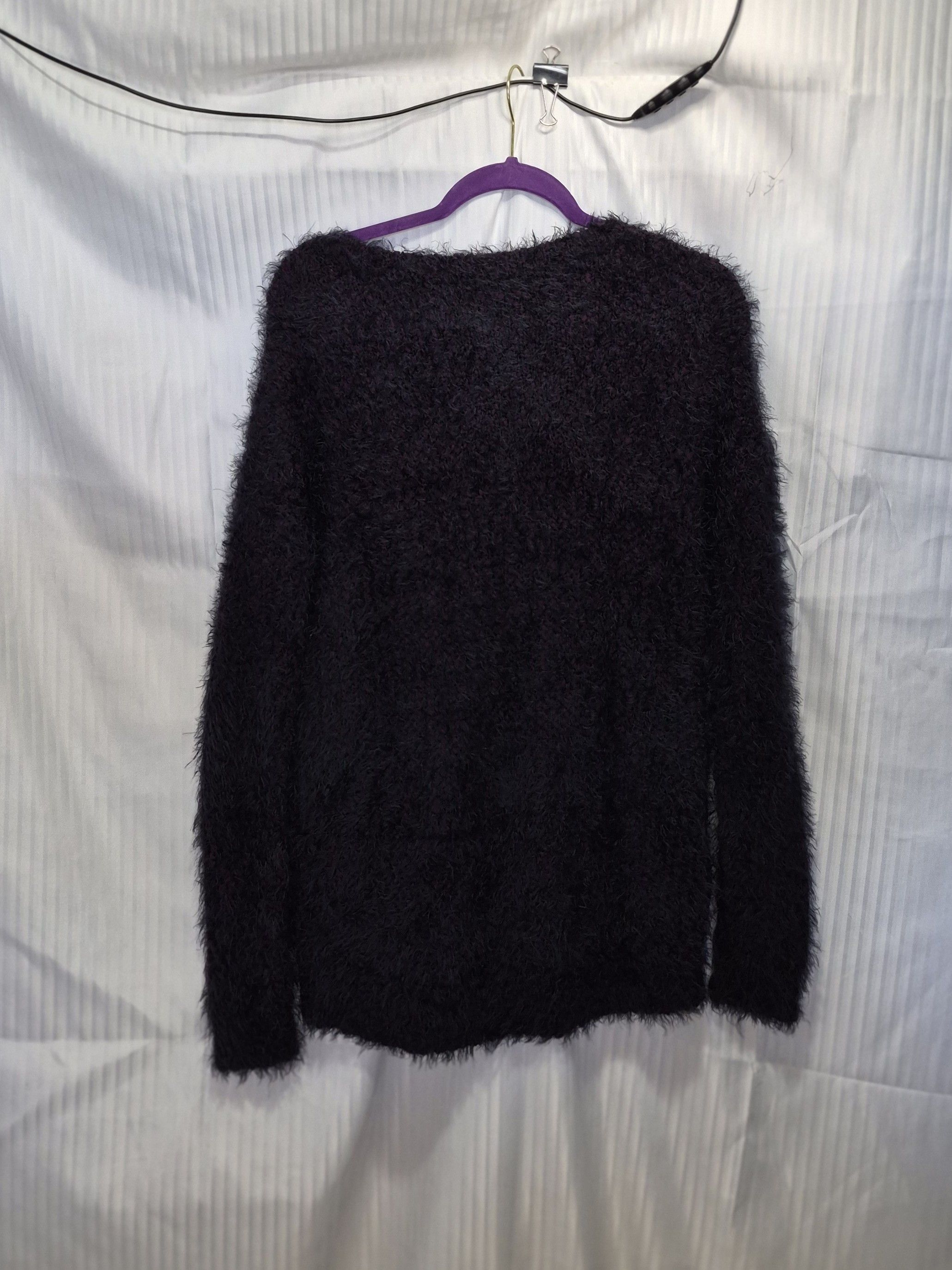 Express Express Small Purple & Black Crewneck Sweater - Plush Knit Size S / US 4 / IT 40 - 7 Thumbnail