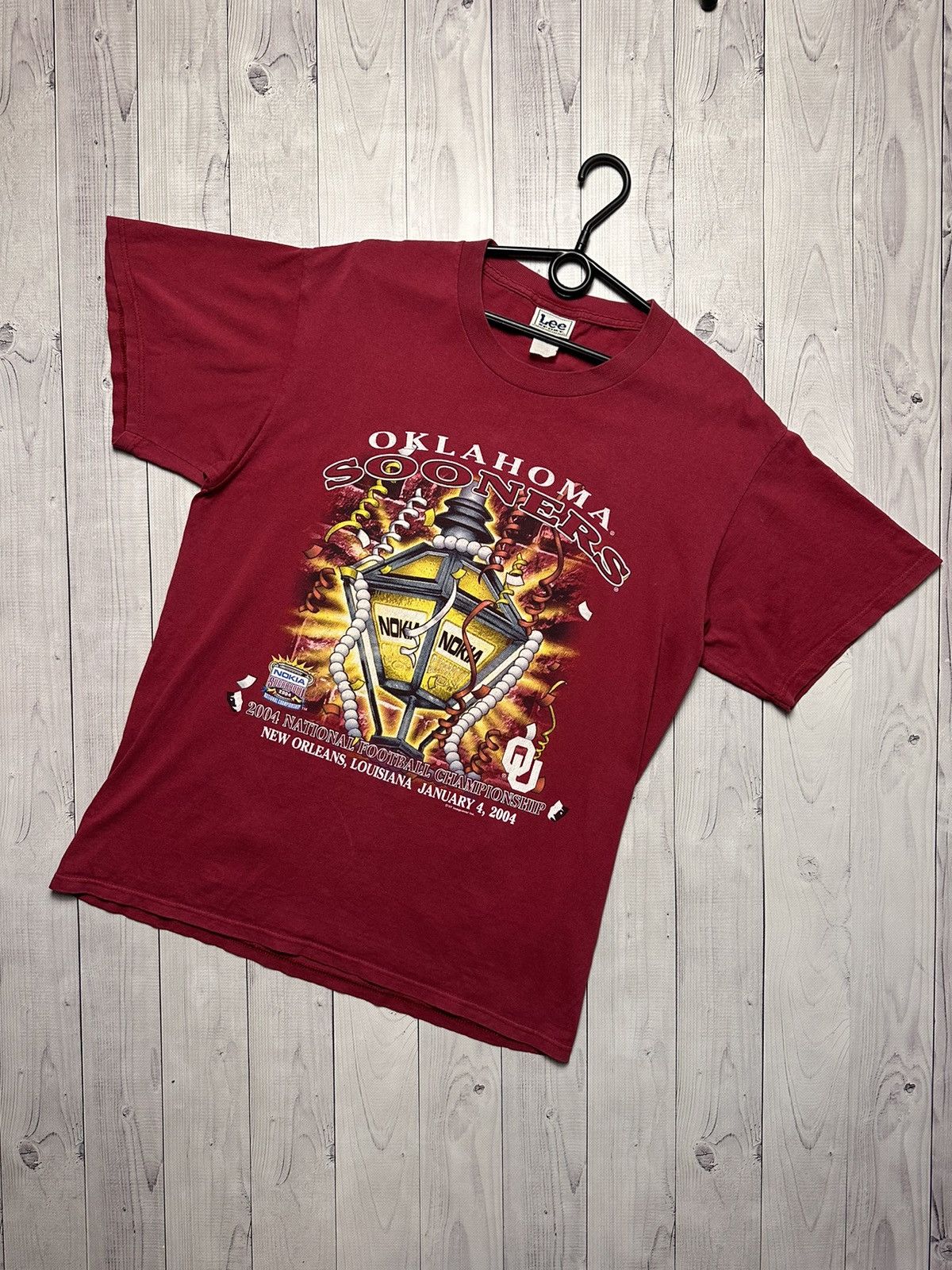 Vintage NFL Oklahoma Sooners football tee Nokia Lee rare M