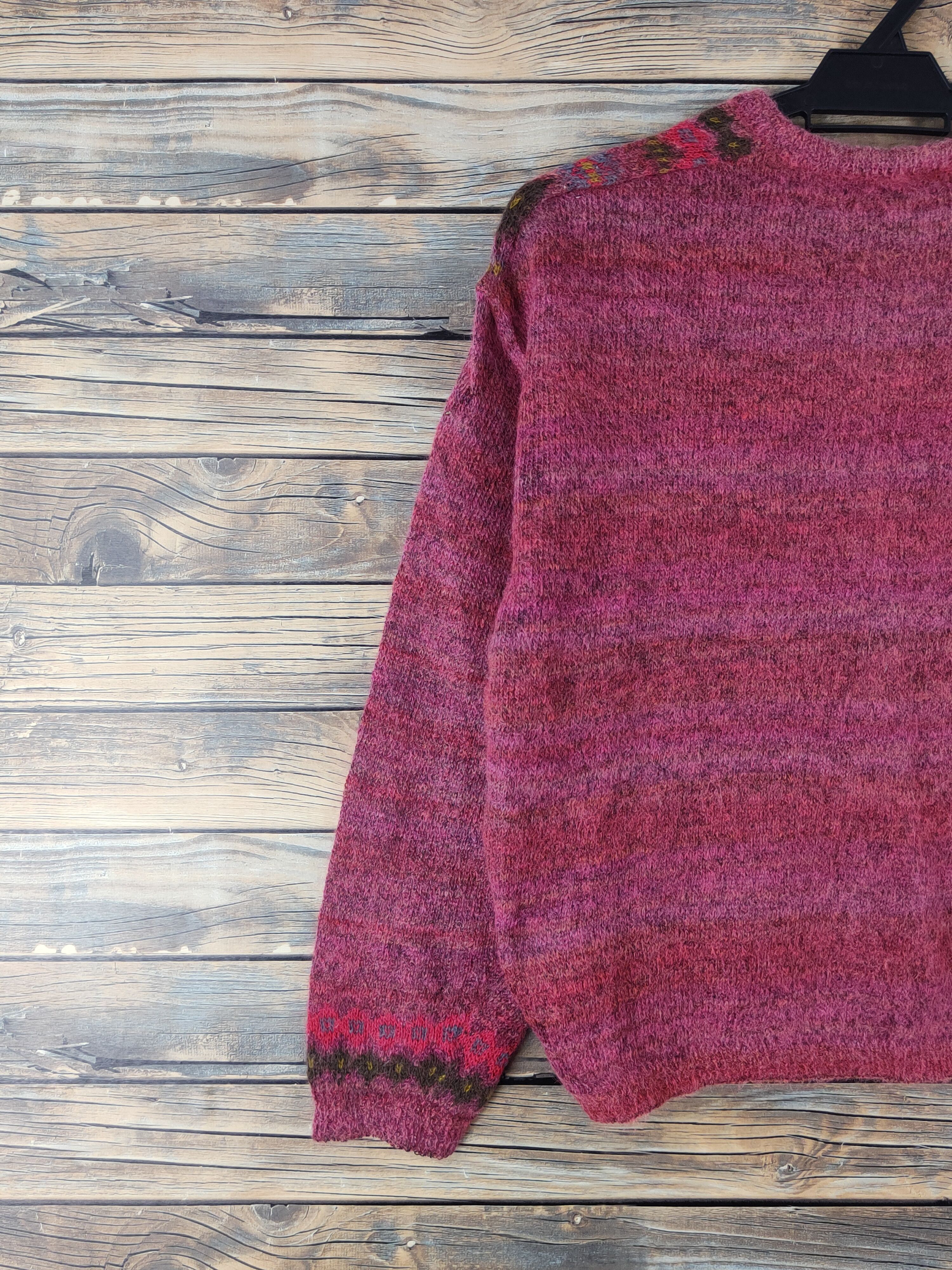 Japanese Brand Mademoiselle Red mohair vintage Knitwear Cardigan #W1548 Size S / US 4 / IT 40 - 8 Thumbnail