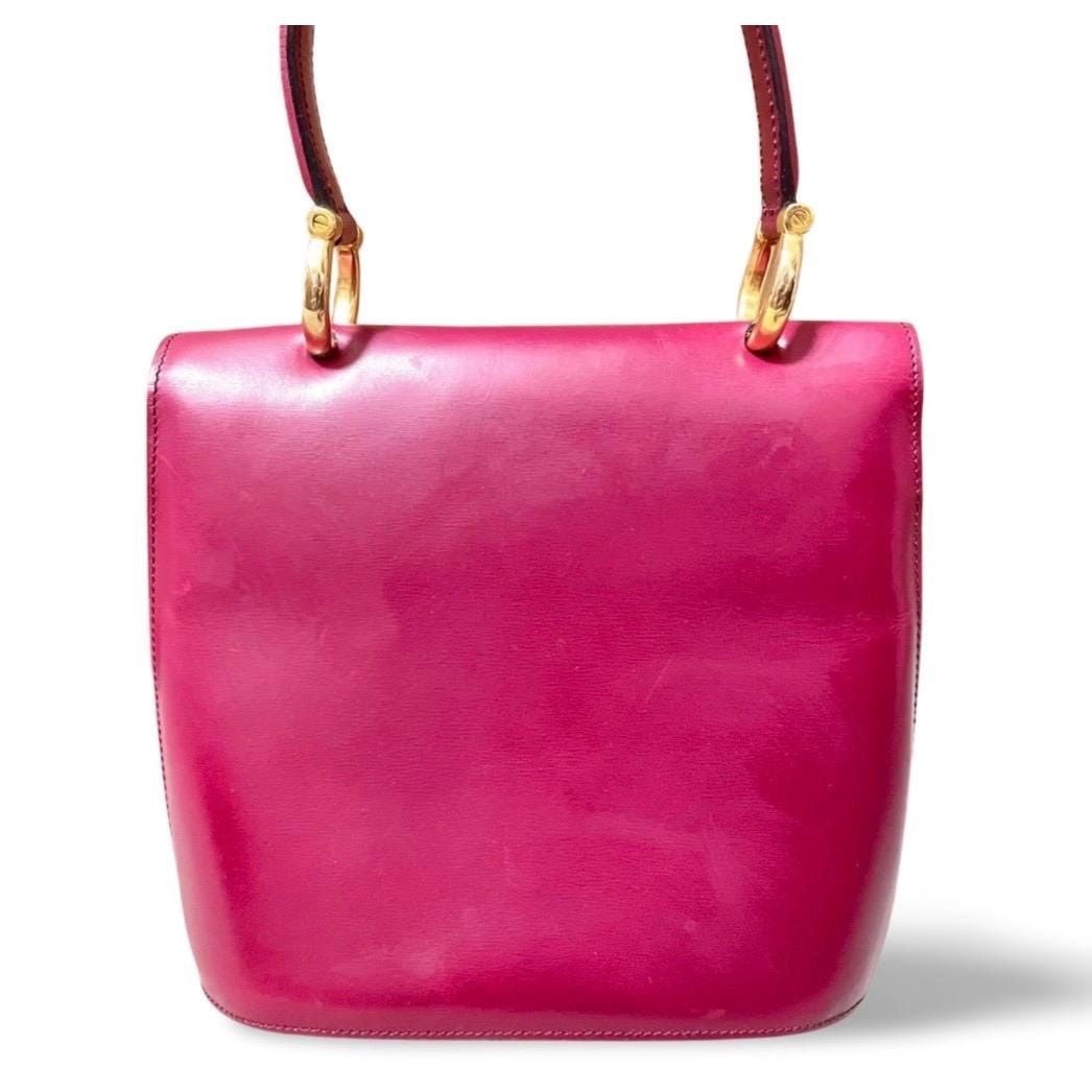 Celine Vintage Celine bordeux,wine red leather handbag. Size ONE SIZE - 4 Thumbnail