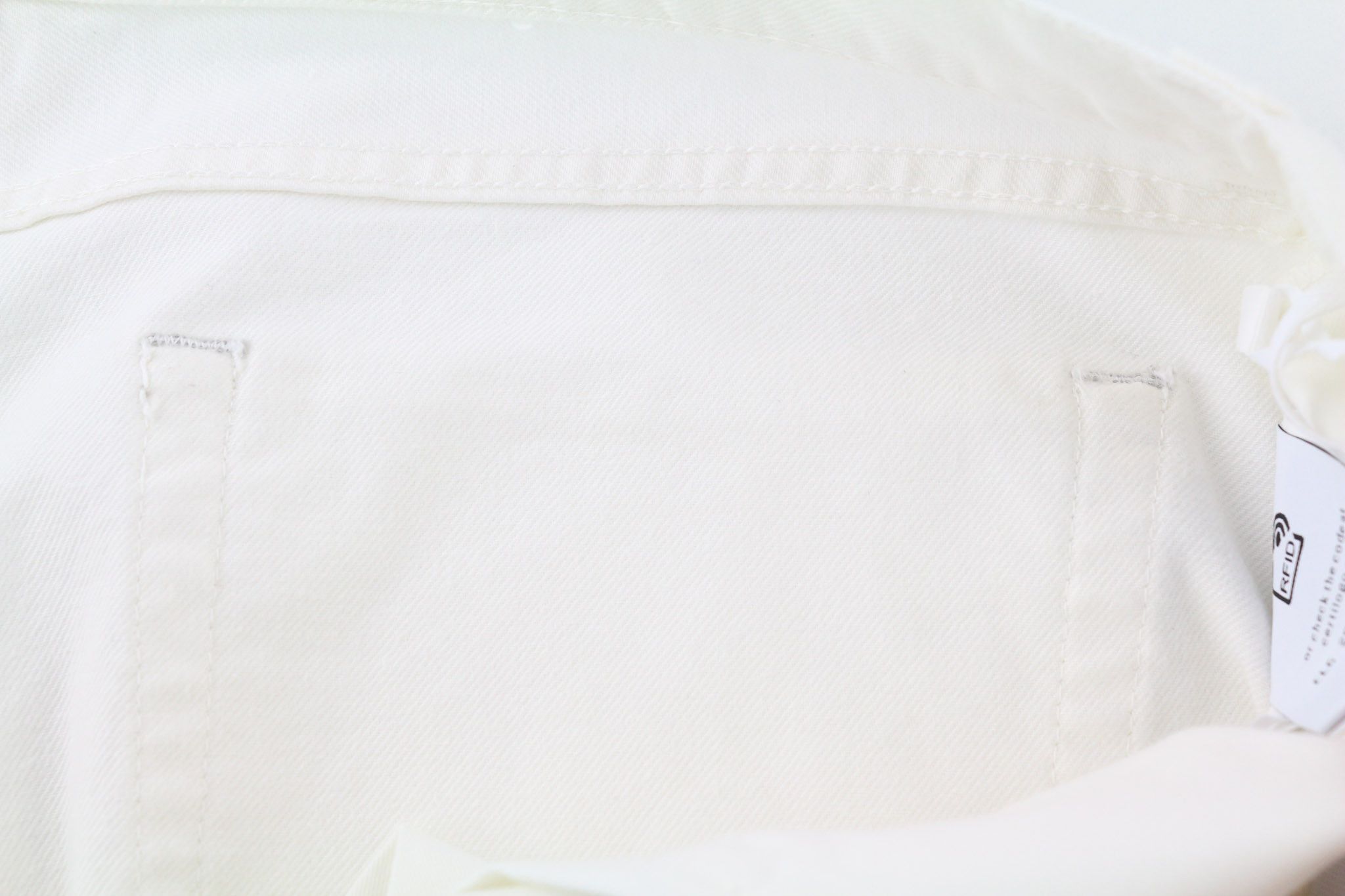 Off-White 90S LOGO W34 Straight Cotton Raw White Button Fly 80239 Size US 34 / EU 50 - 14 Thumbnail
