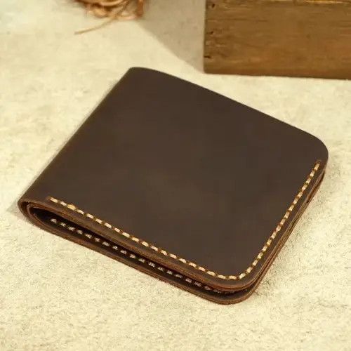 Japanese Brand × Leather × Vintage Genuine Leather Men's Wallet Retro Handmade Size ONE SIZE - 1 Thumbnail