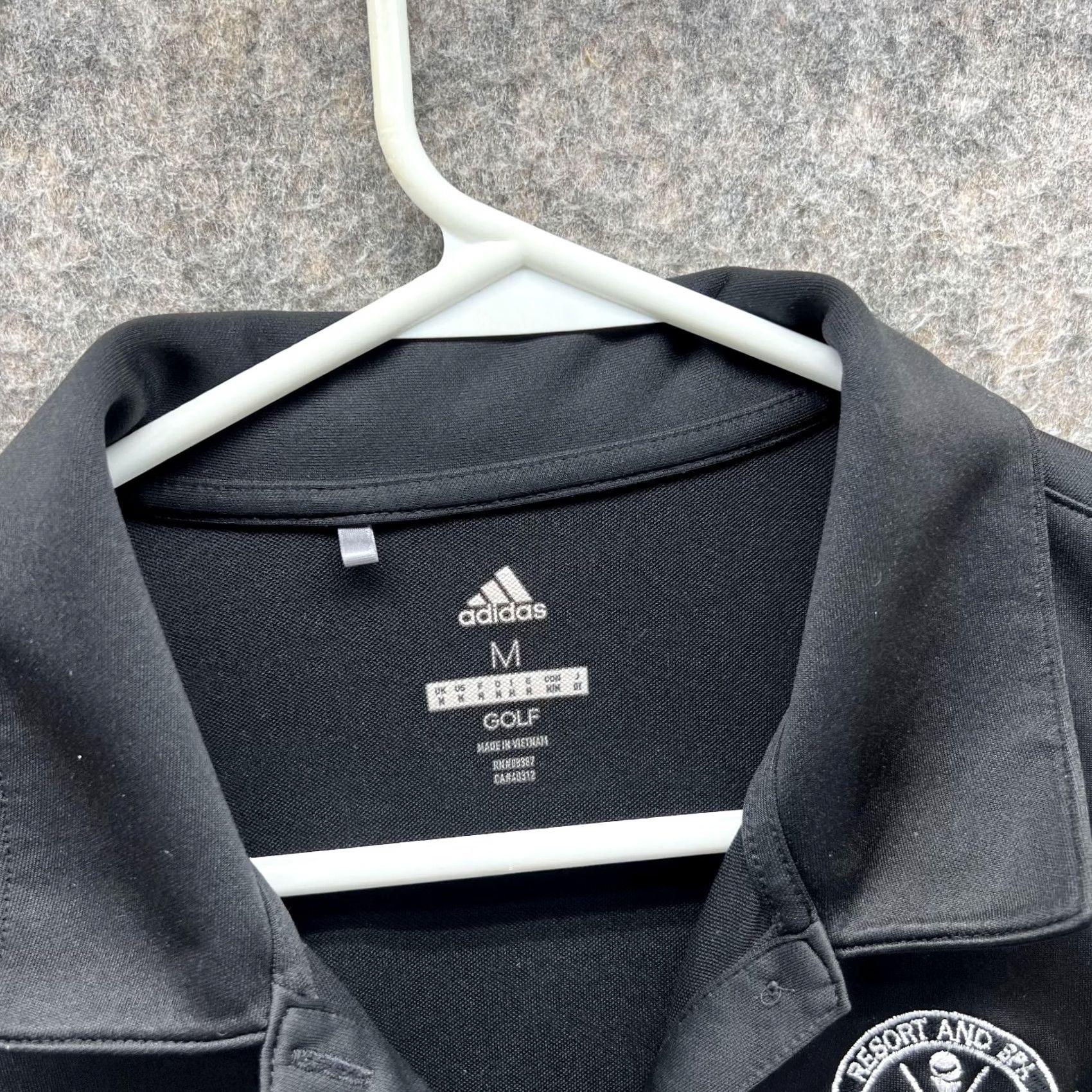 Adidas Adidas Polo Shirt Women Medium Black Solid Short Sleeve Button Collar Polo Shirt Polo Womens M Black Adidas Size M / US 6-8 / IT 42-44 - 5 Thumbnail