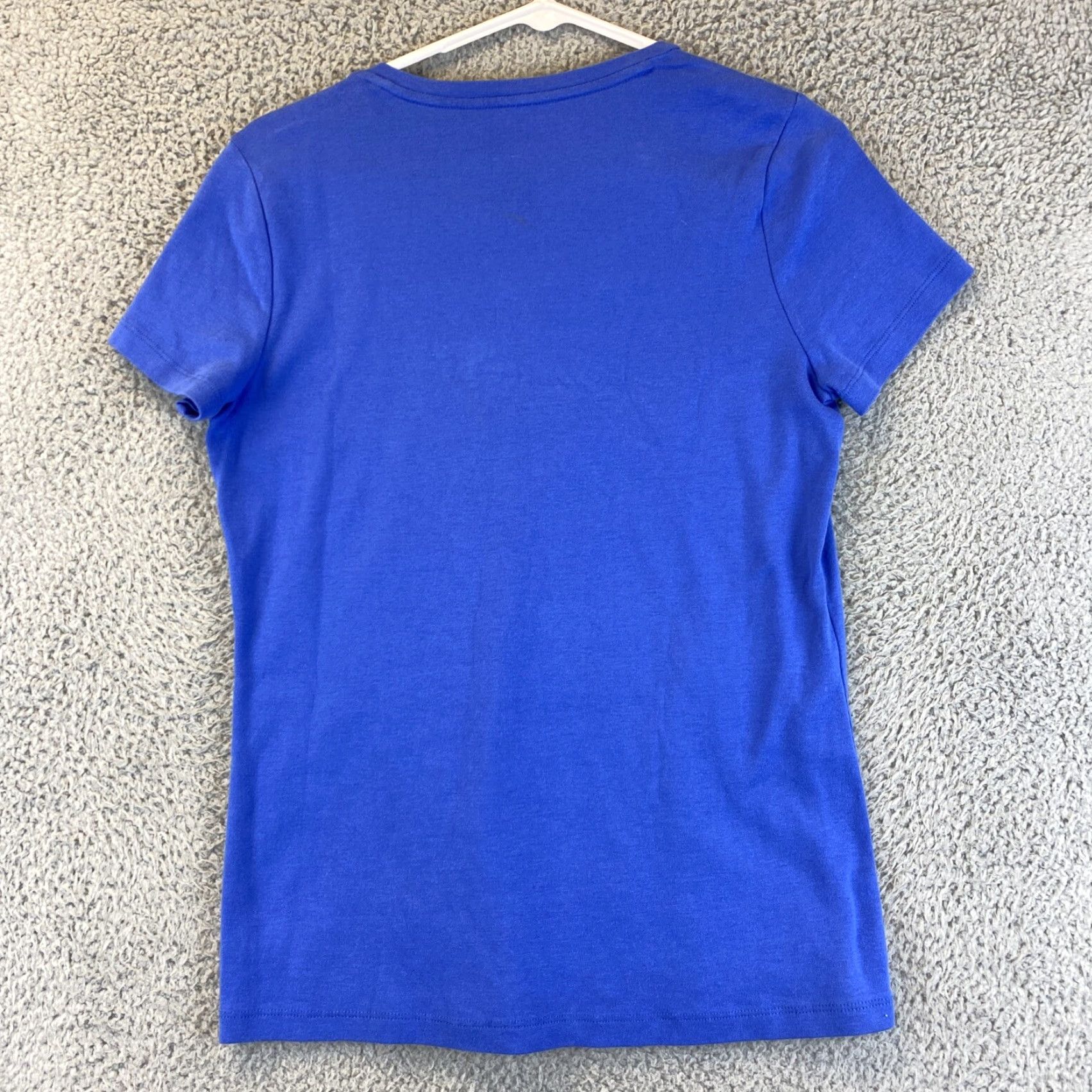 Vintage St. John's Bay T-Shirt Women's Blue Short Sleeve V-Neck Size M Casual Shirt - Regular Fit Size M / US 6-8 / IT 42-44 - 6 Thumbnail