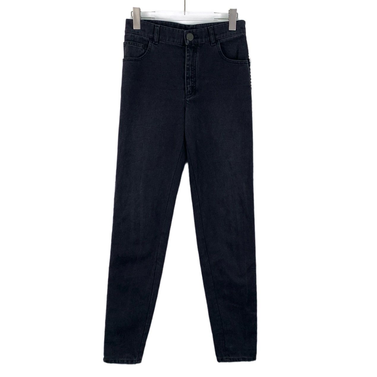 Chanel Chanel Black Side Tweed Woven Cotton Denim Pants K26WX Size 25" / US 0 / IT 36 - 1 Thumbnail