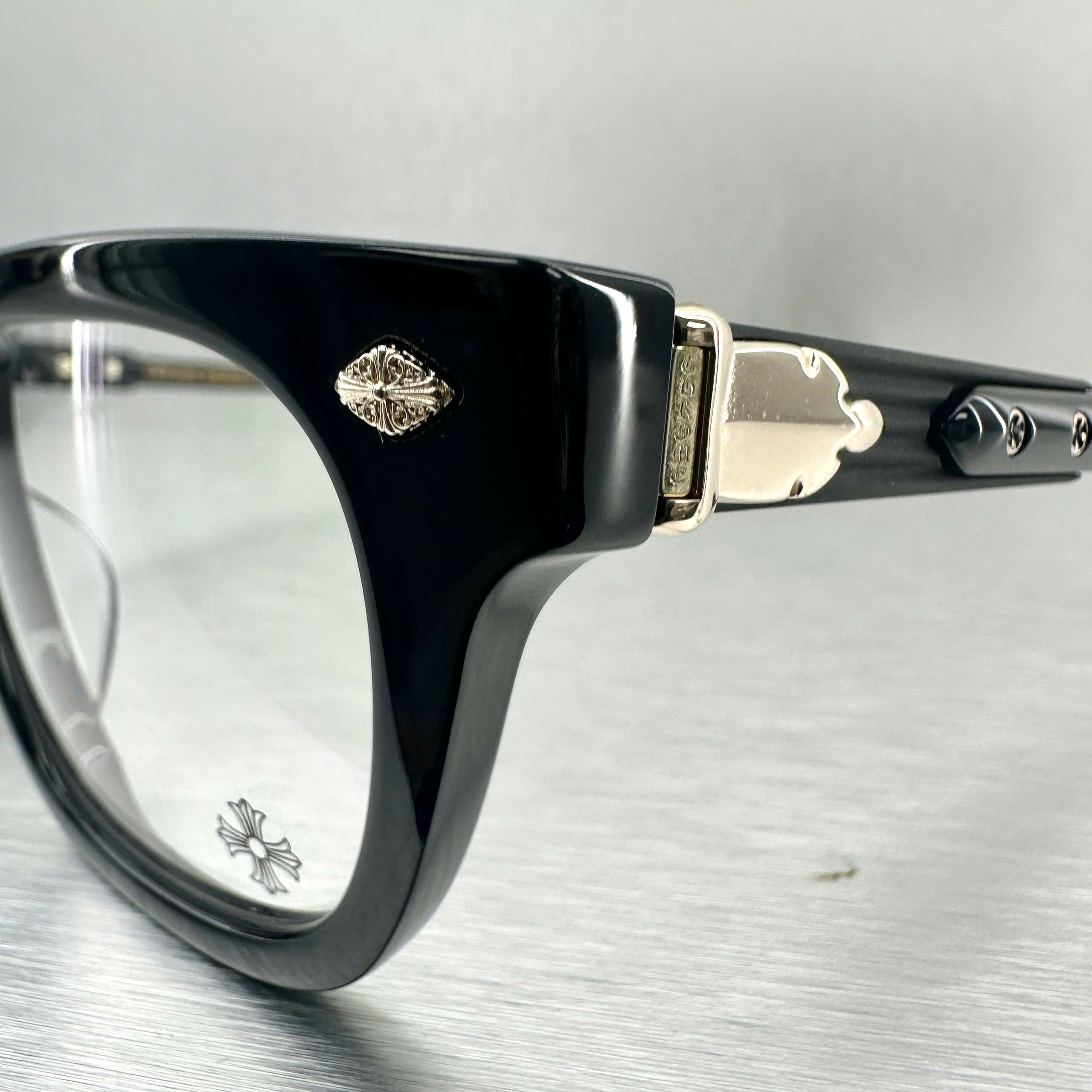 Chrome Hearts CHROME HEARTS BAGGINS BLACK PLASTIC/18KGP Size ONE SIZE - 8 Thumbnail