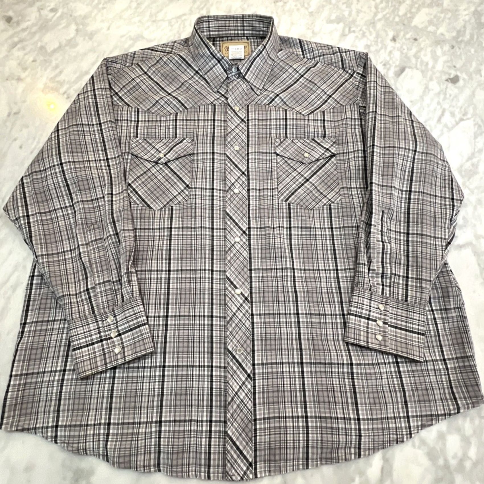 Wrangler Wrangler Mens 2XL Plaid Long Sleeve Snap Shirt Set 2 Cowboy Western Rancher Size US XXL / EU 58 / 5 - 3 Thumbnail