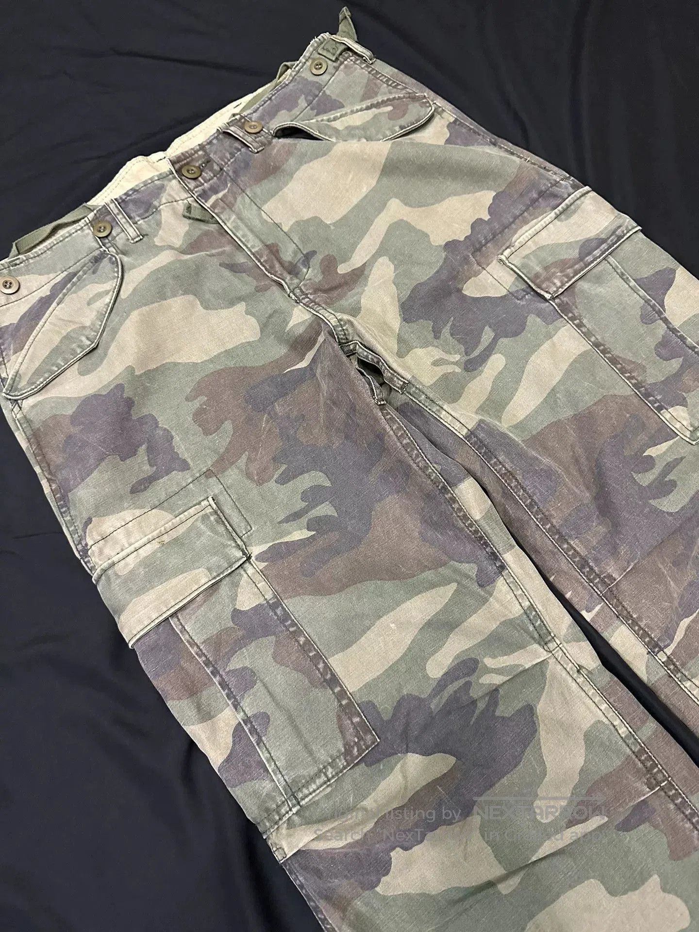 Vintage Vintage American Camo Cargo Work Pants. Size US 34 / EU 50 - 4 Thumbnail