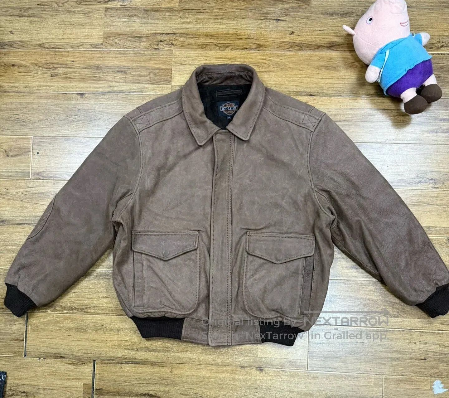 Other Heavyweight Leather Flight Jacket 2XL. Size US XXL / EU 58 / 5 - 1 Thumbnail