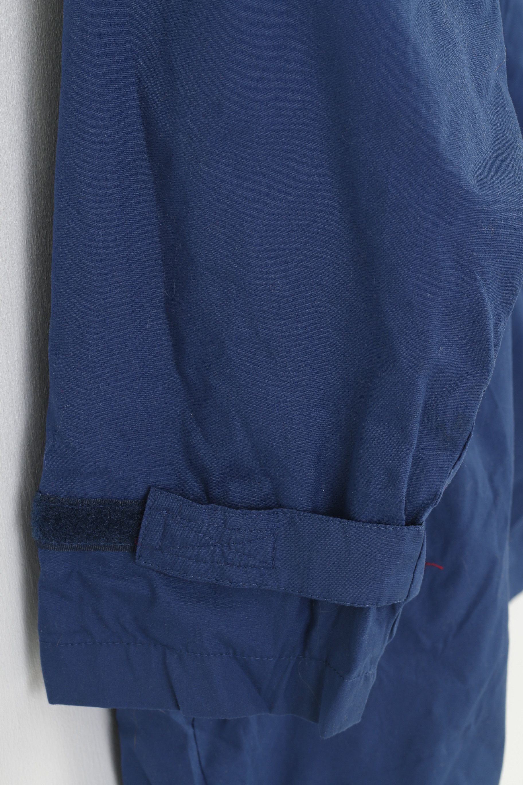Vintage Sherpa Women 42 L Jacket Navy Full Zipper Hood Pockets 10718 Size M / US 6-8 / IT 42-44 - 3 Thumbnail