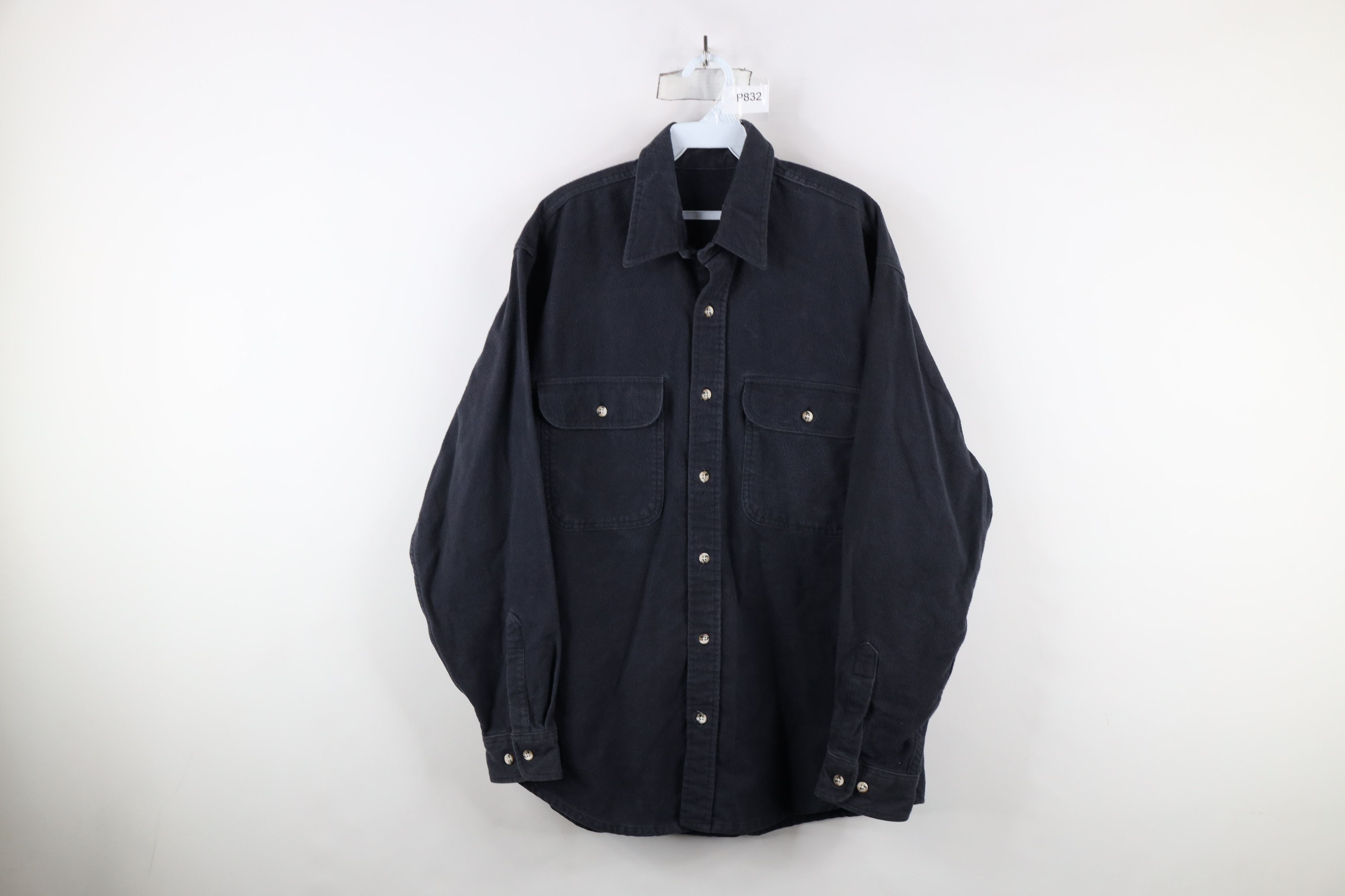 Vintage Vintage 70s Streetwear Heavyweight Chamois Button Shirt Size US XL / EU 56 / 4 - 1 Thumbnail